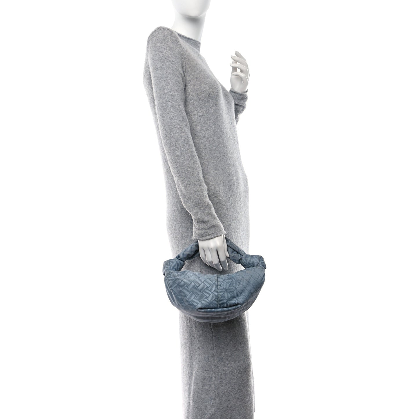 Jacquard Mini Double Knot Bag Bubble Silver