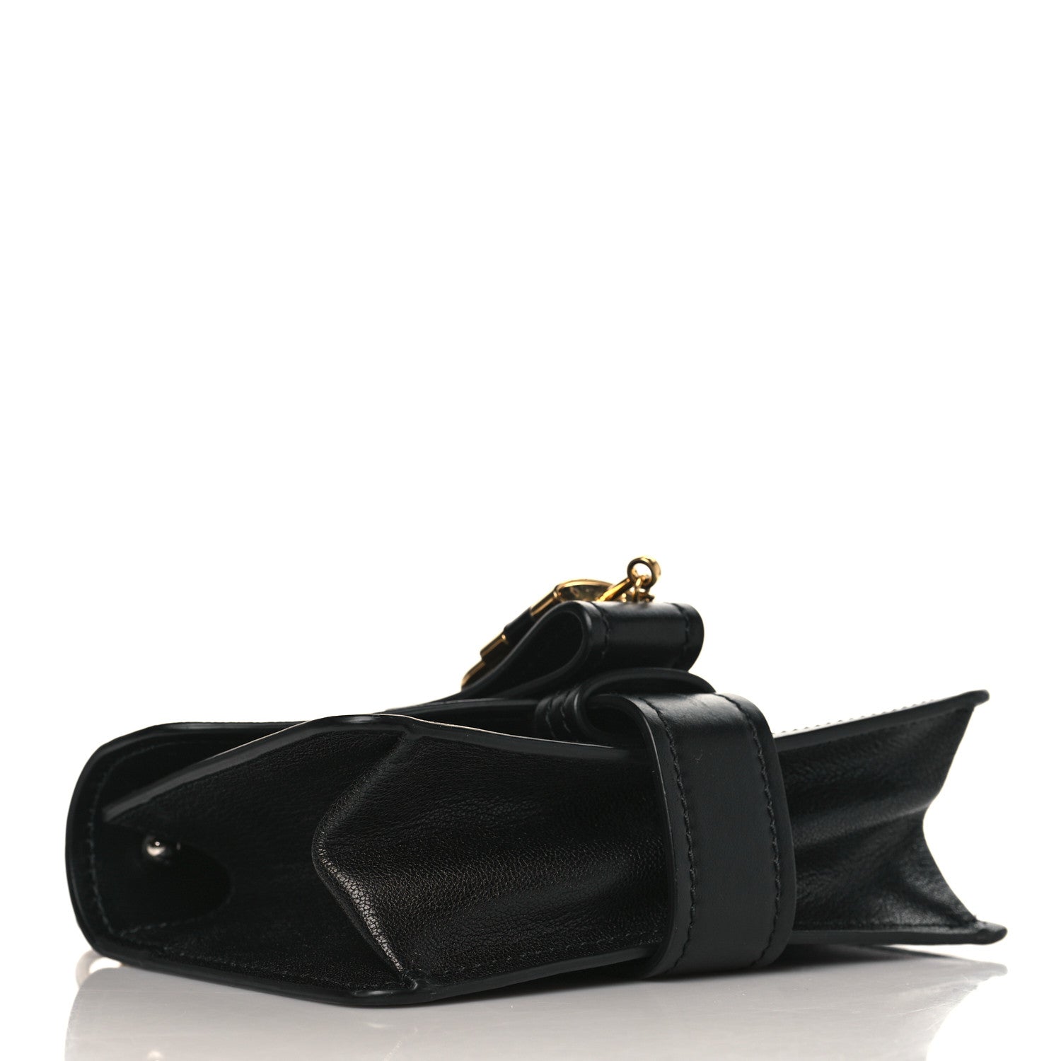 Chloe Shiny Goatskin Calfskin Mini Aby Chain Shoulder Bag Black 4 of 9