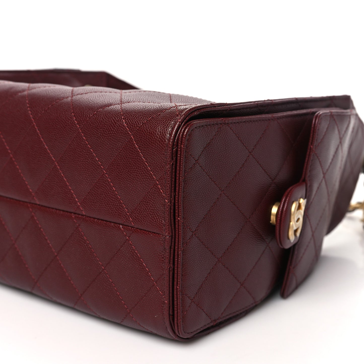 Caviar Quilted Small Chanel 25 Handbag Burgundy