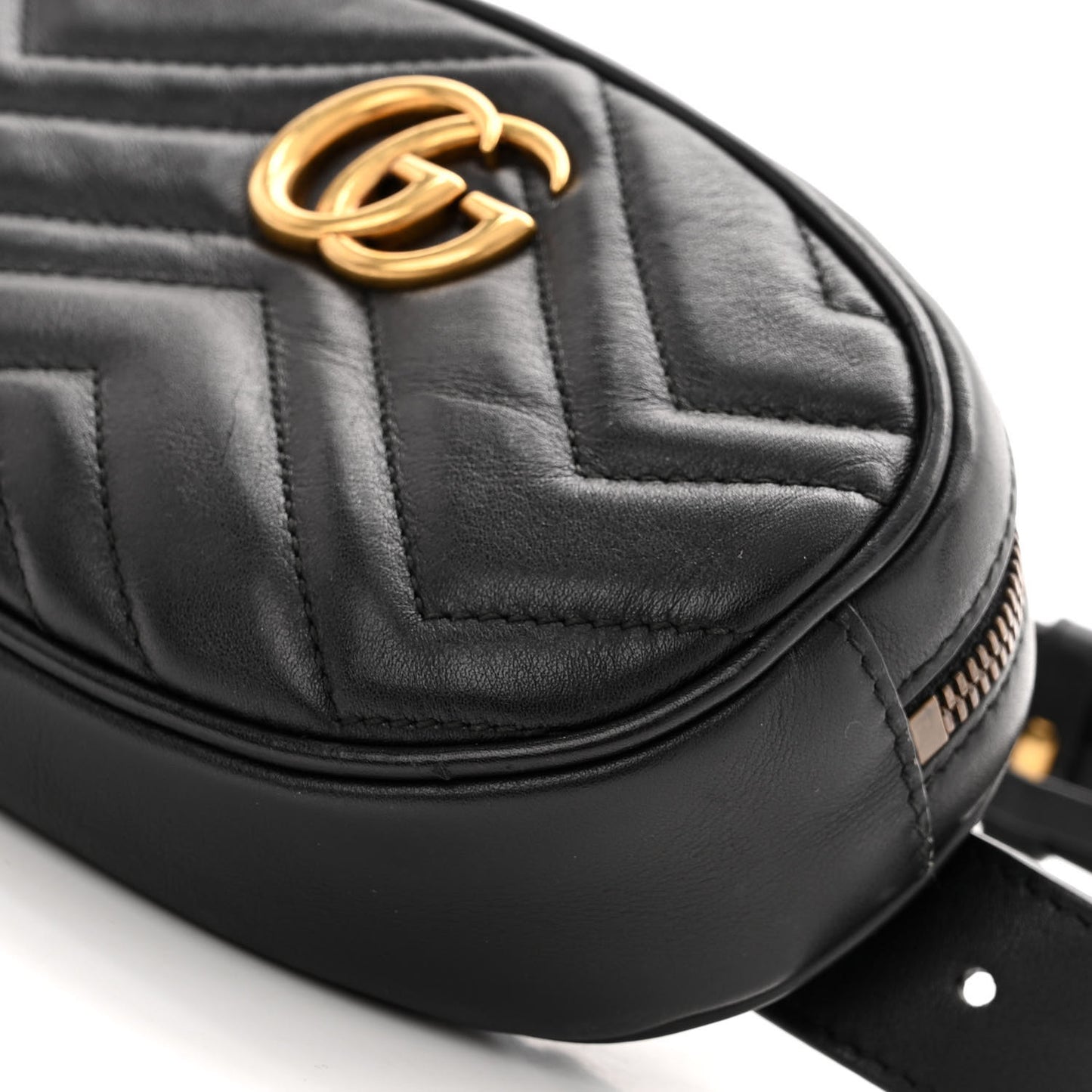 Calfskin Matelasse GG Marmont Belt Bag 65 26 Black