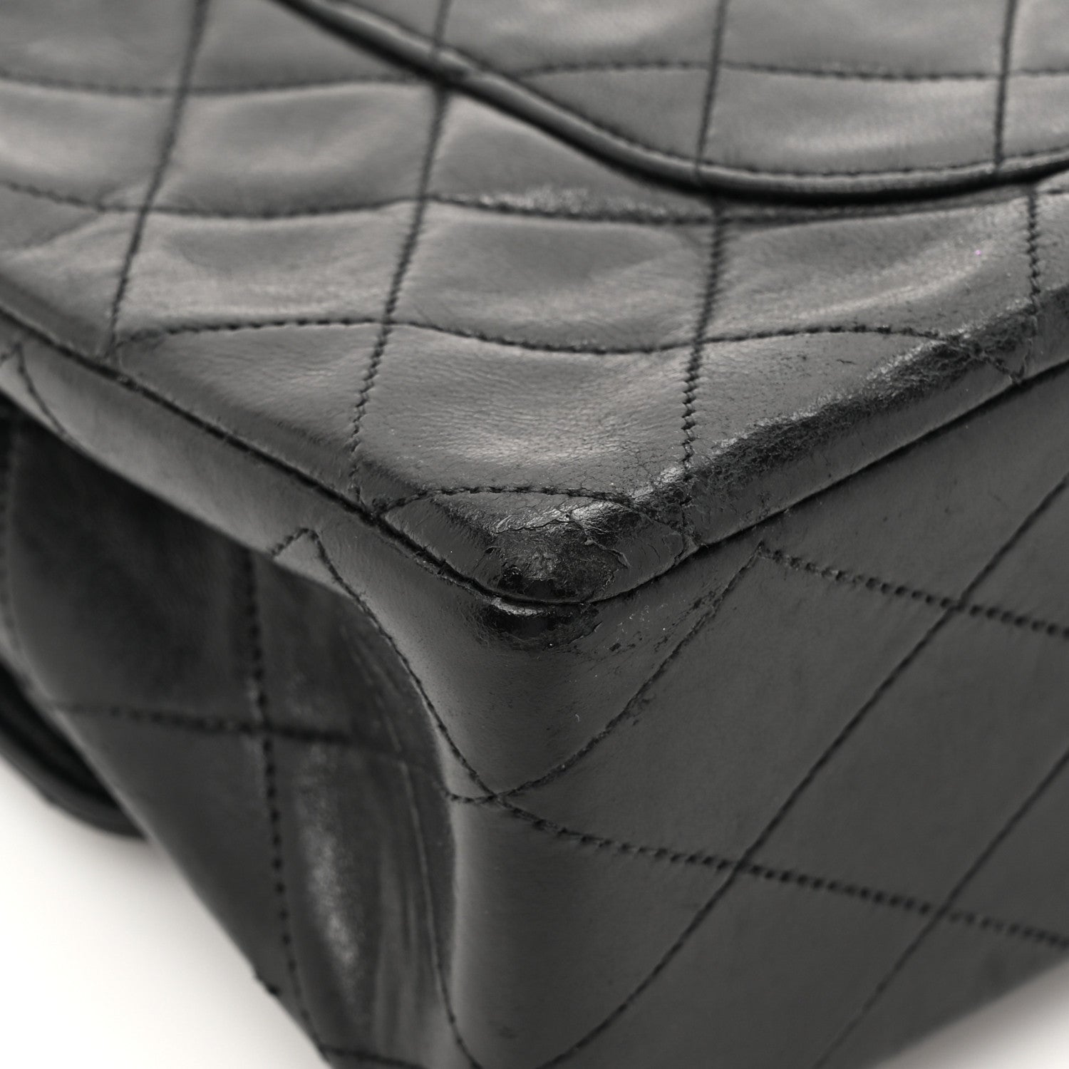 Chanel Lambskin Quilted Medium Double Flap Black 17 of 18