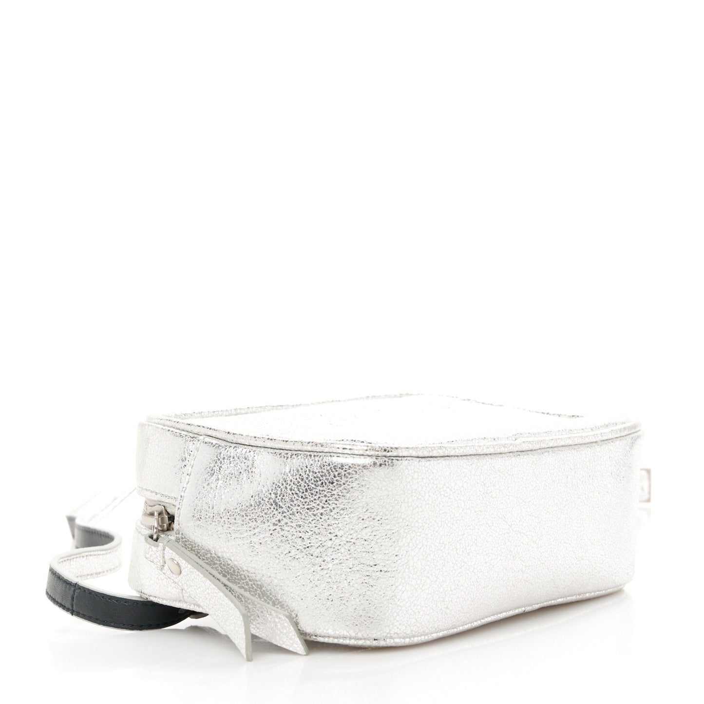 Metallic Lambskin Monogram Lou Belt Bag Argento