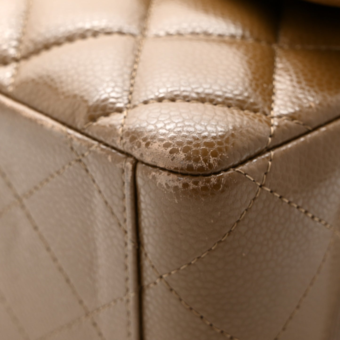 Caviar Quilted Maxi Double Flap Brown
