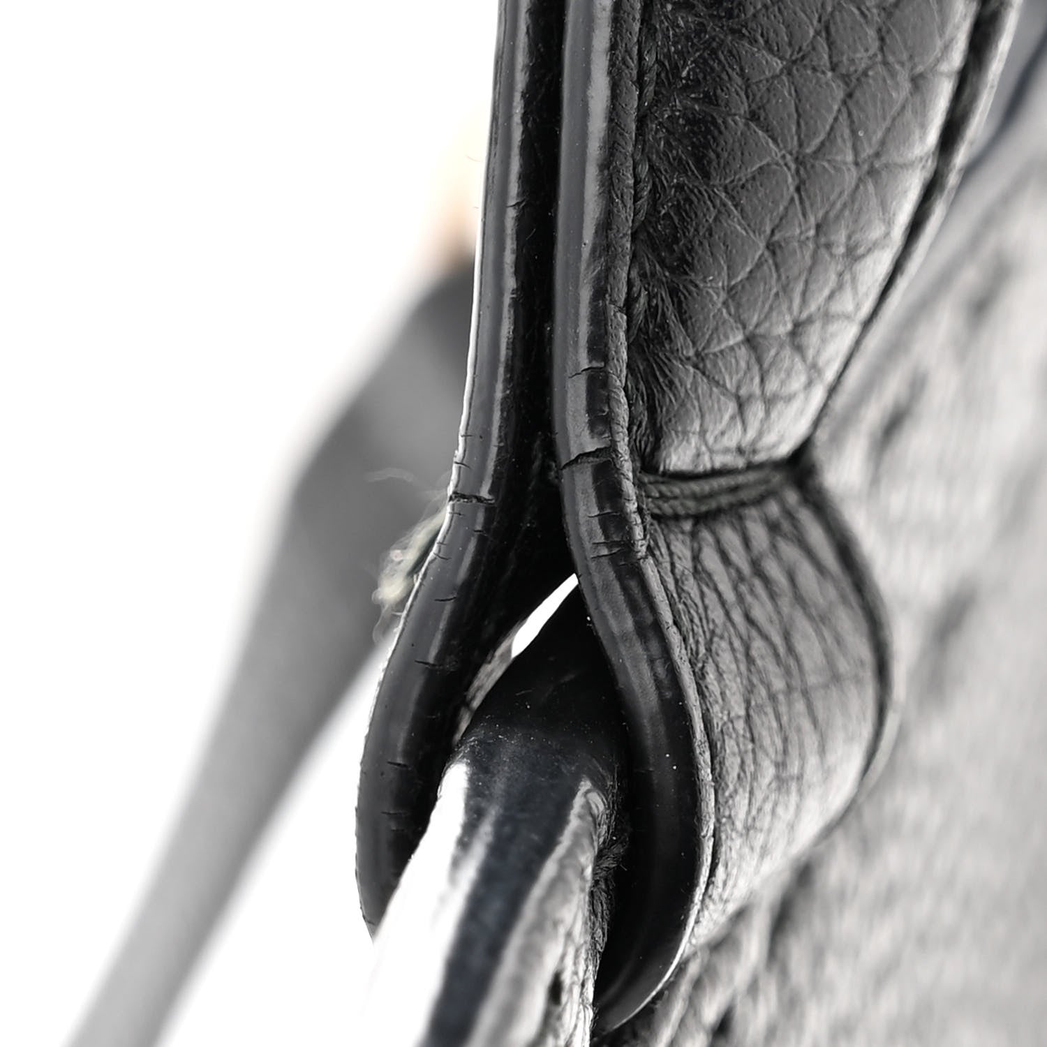 Gucci Calfskin Small GG Marmont Top Handle Bag Black 12 of 14