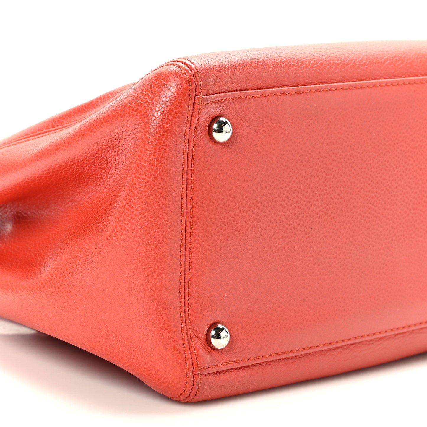 Calfskin Small Cerf Executive Shopper Tote Red