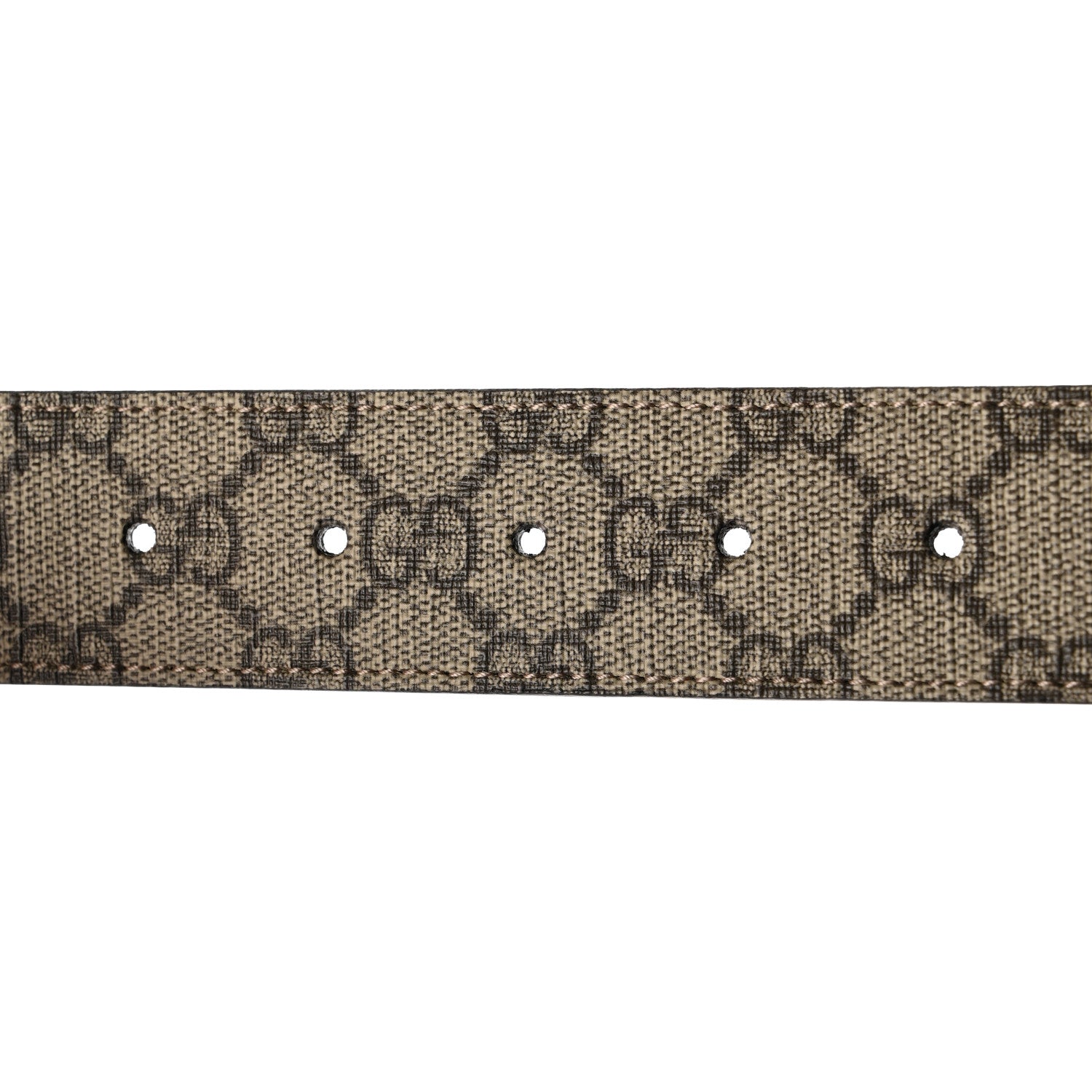 Gucci GG Supreme Monogram Selleria Interlocking G 37mm Belt 85 34 85 34 Beige Ebony Black 5 of 6