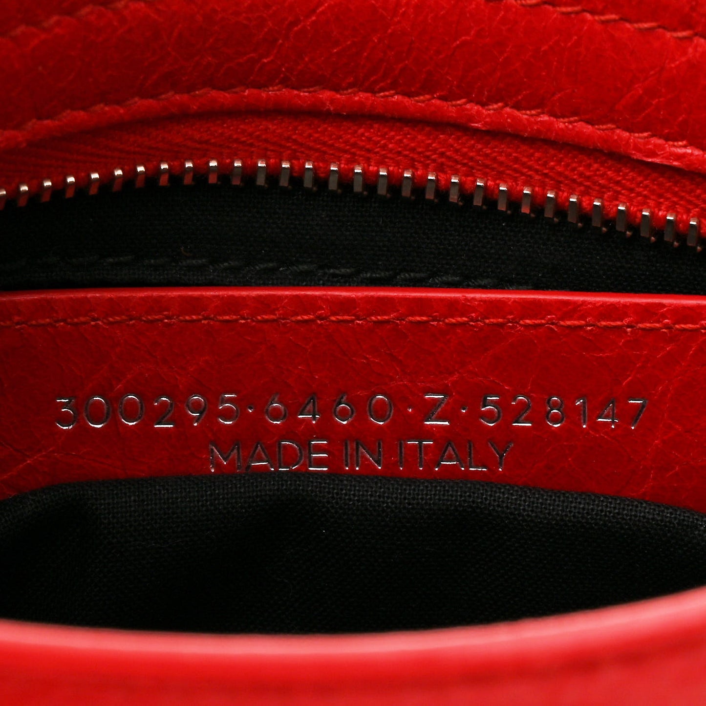 Agneau Classic Silver Hardware Mini City Logo Strap Red Black