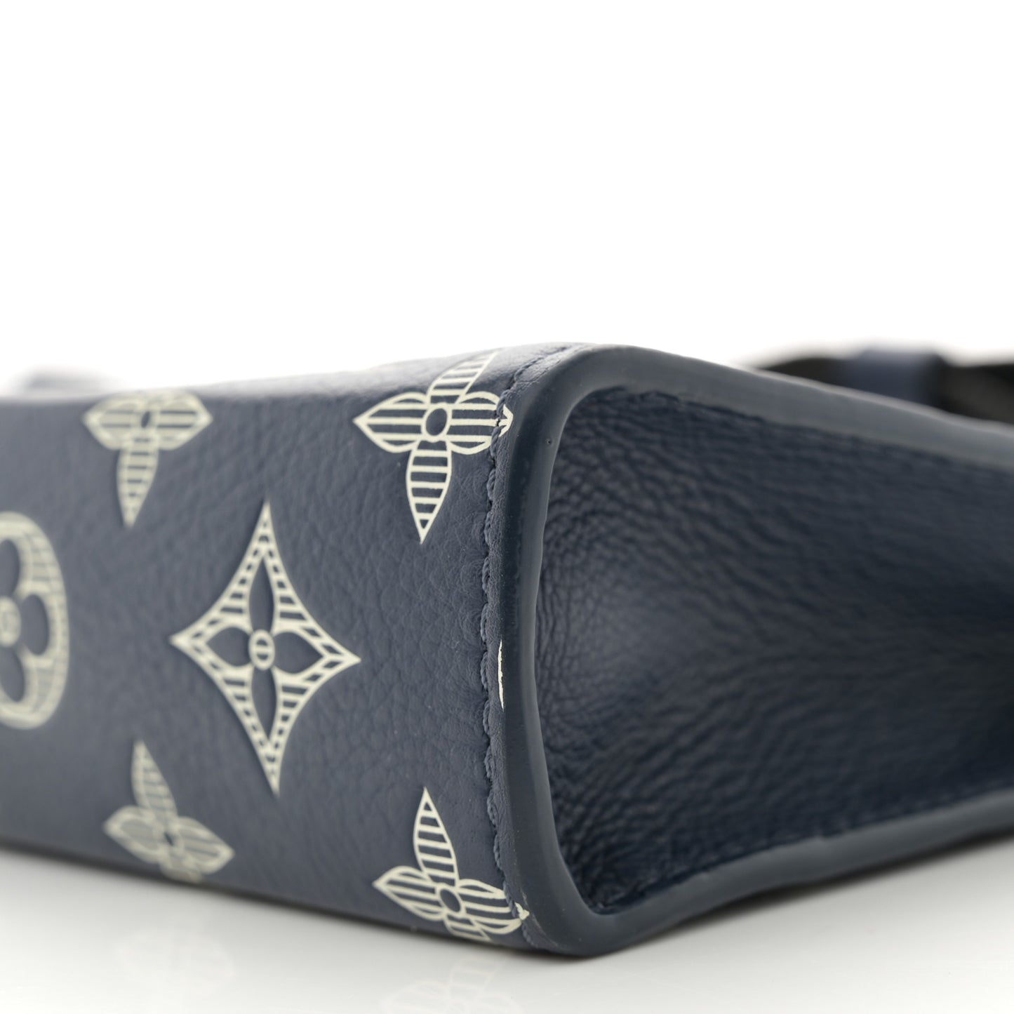 Calfskin Monogram Shadow Gaston Wearable Wallet Ink Blue White