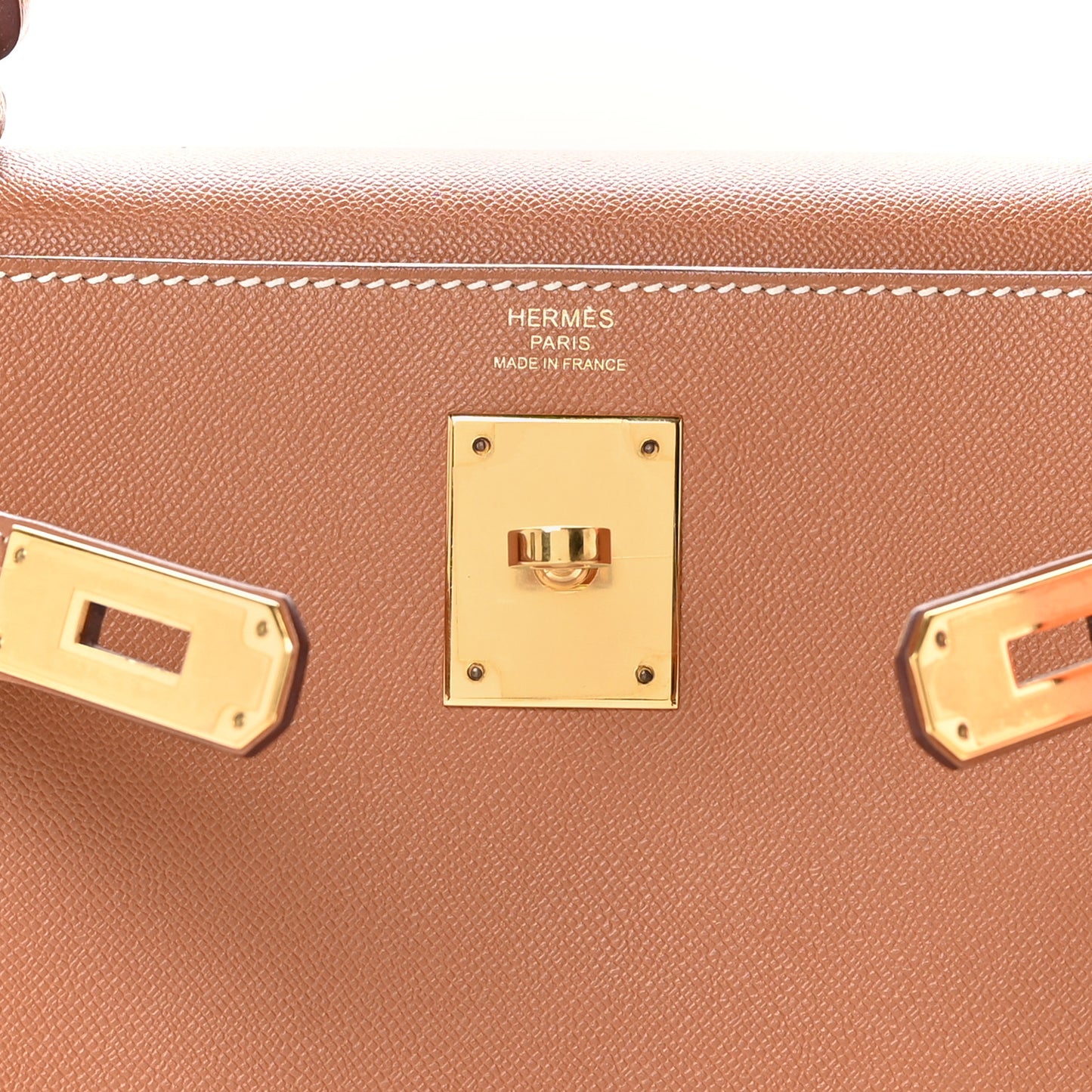 Madame Calfskin Kelly Retourne 28 Gold