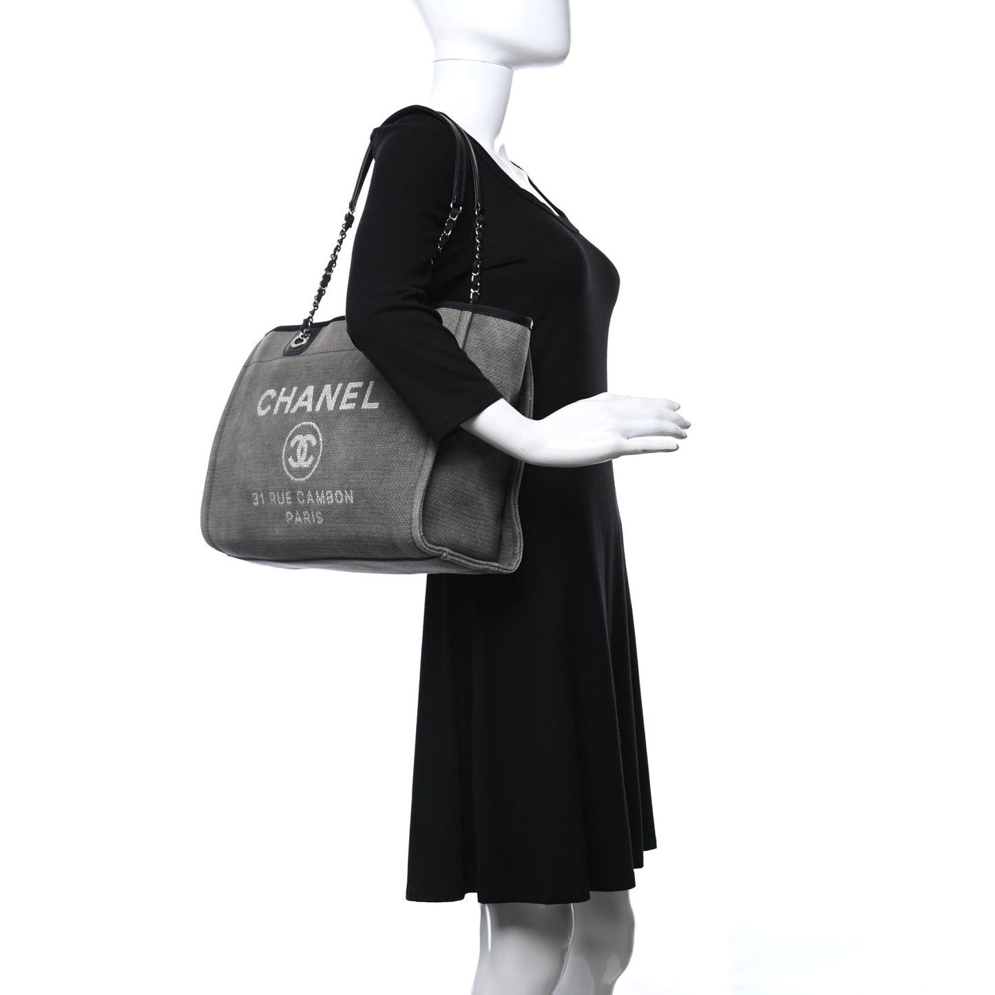 Canvas Small Deauville Tote Grey