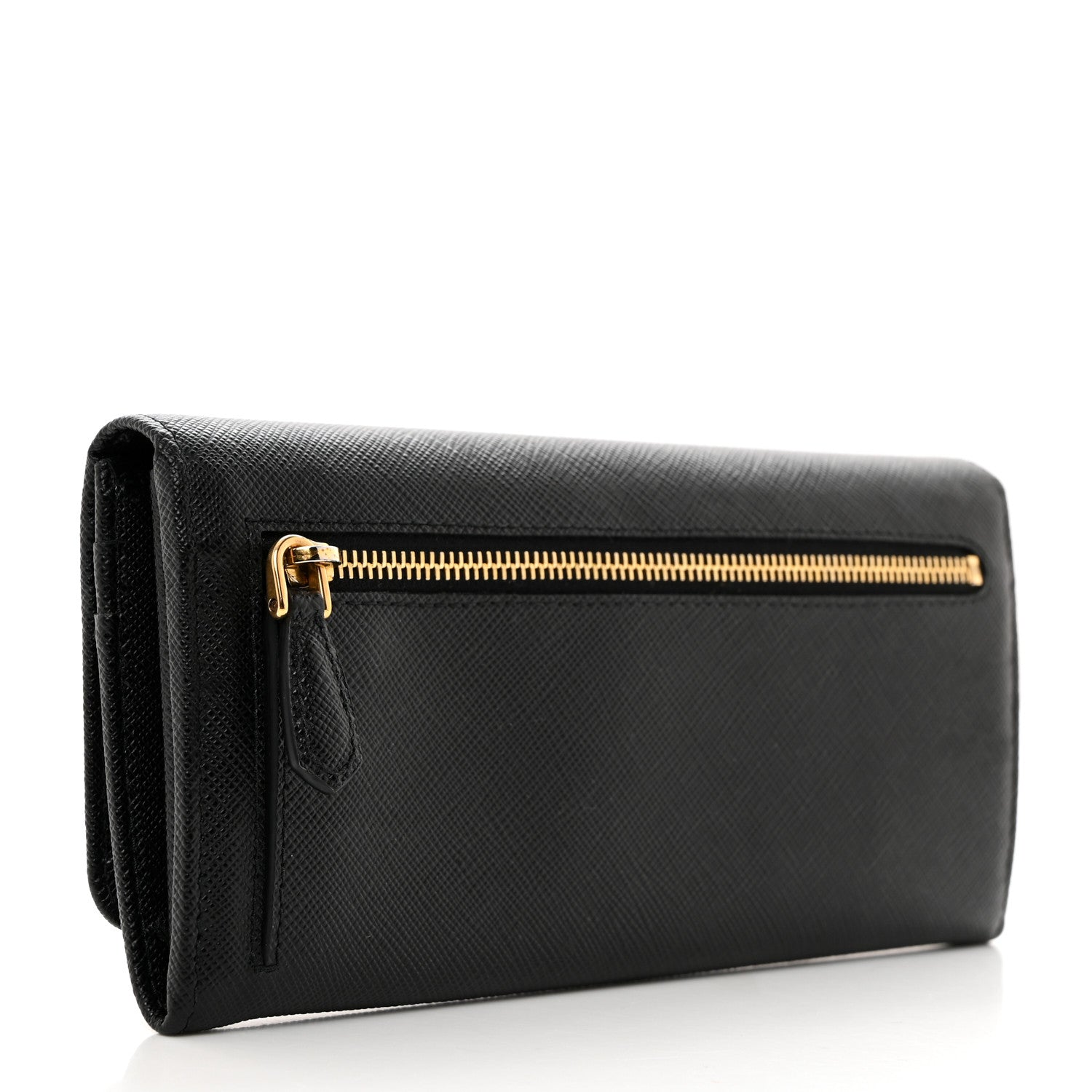 Prada Saffiano Fiocco Bow Continental Wallet Black 4 of 10