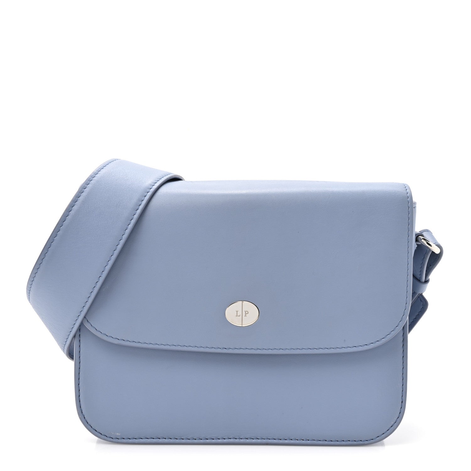 Loro Piana Calfskin Artemis Shoulder Bag Blue 1 of 19