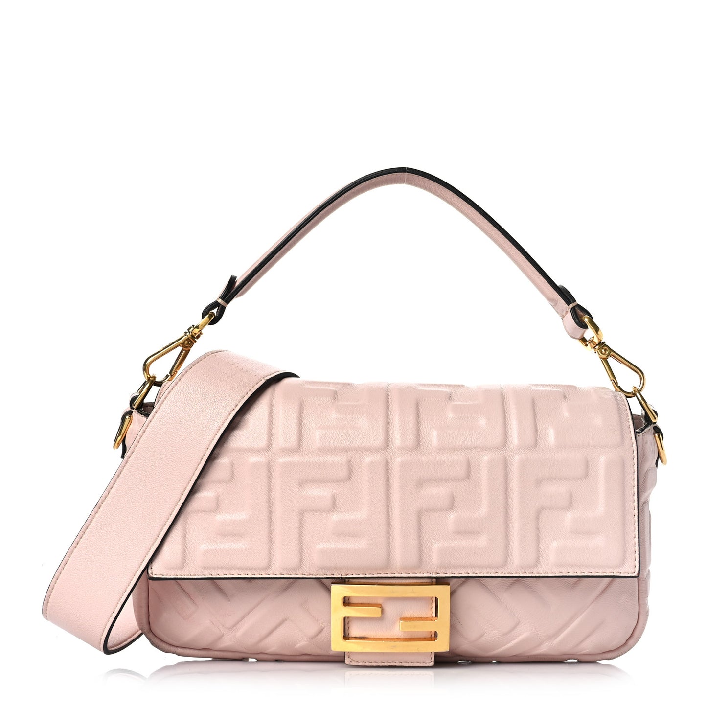 Nappa FF 1974 Embossed Baguette Rosa Quarzo
