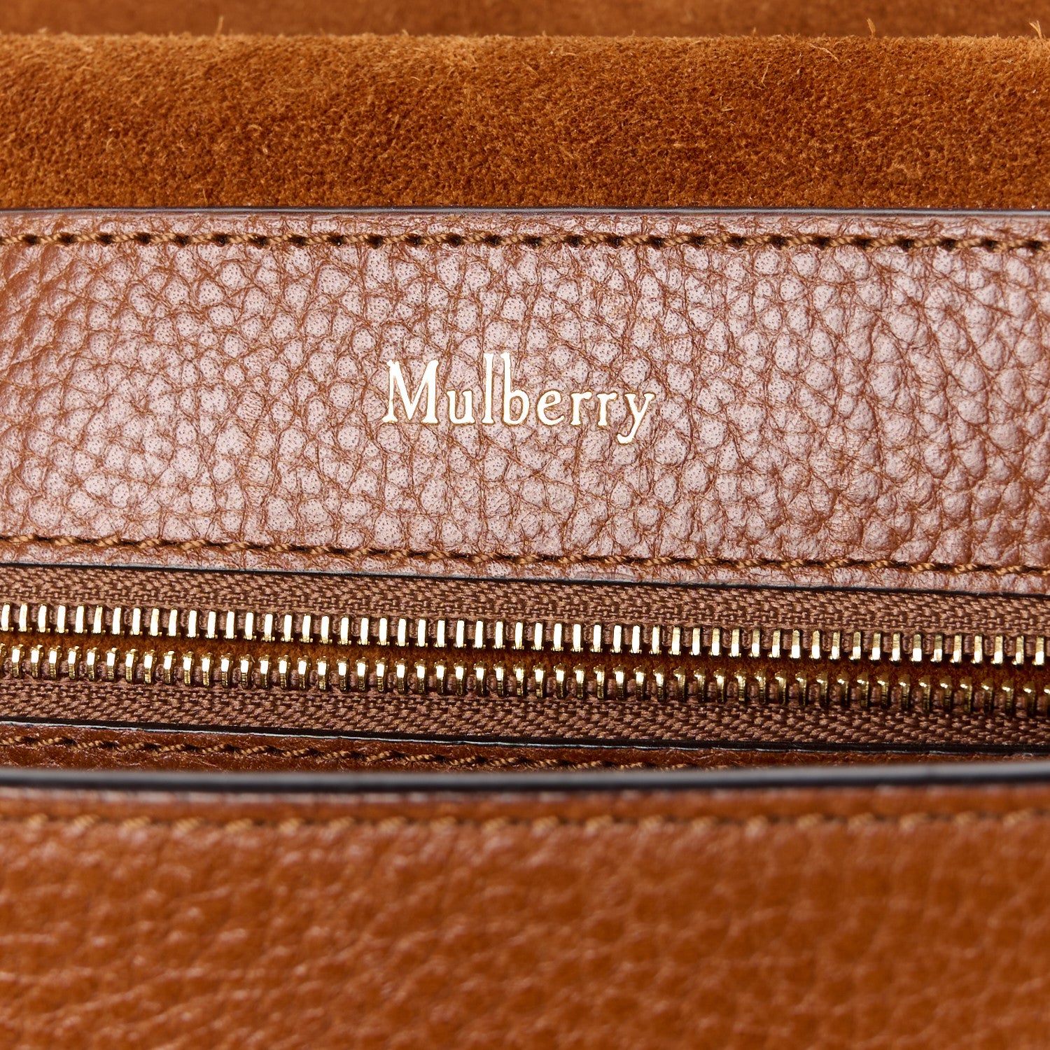 Mulberry Small Classic Grain Calfskin Amberley Satchel Oak 5 of 16