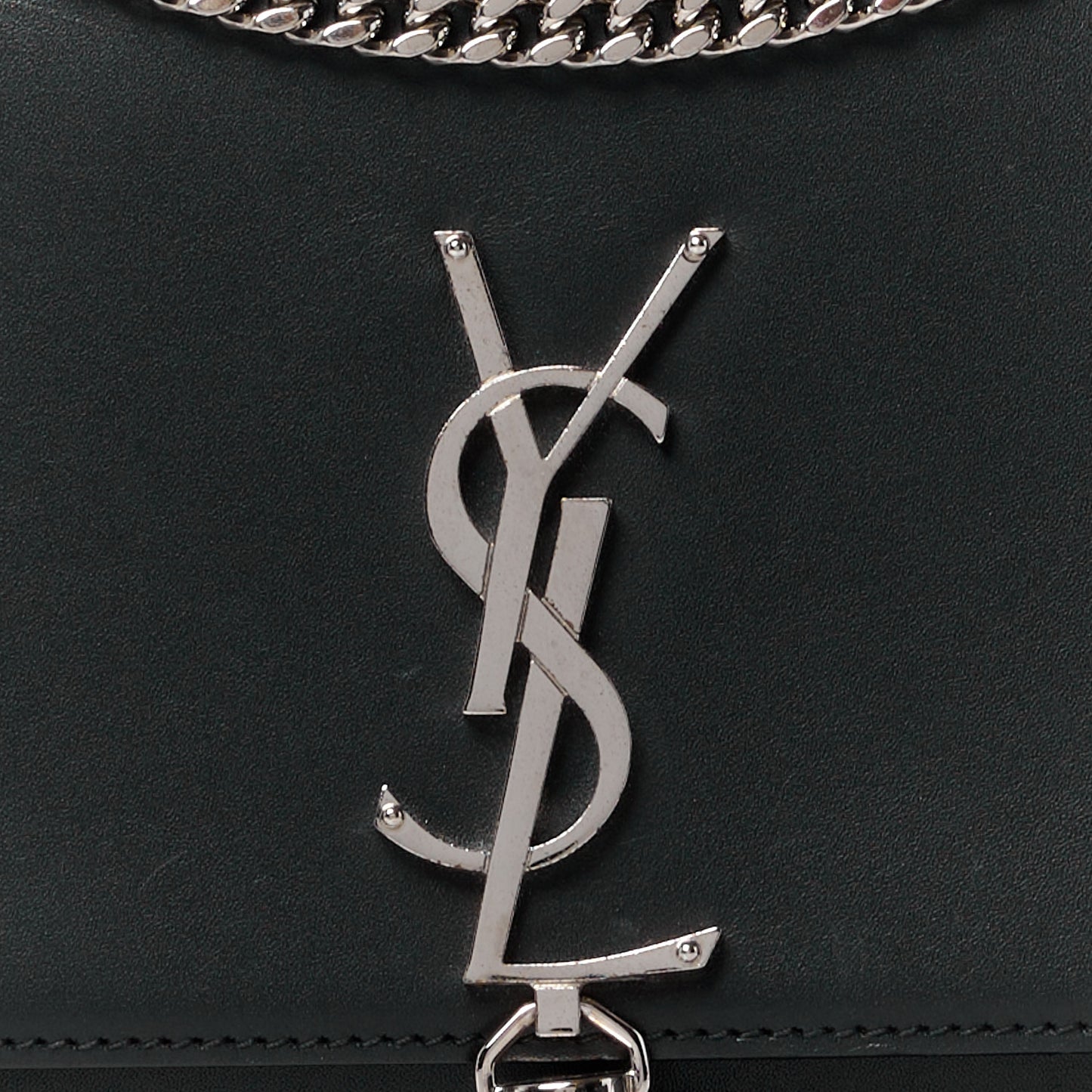 Smooth Calfskin Medium Classic Monogram Kate Tassel Satchel Black