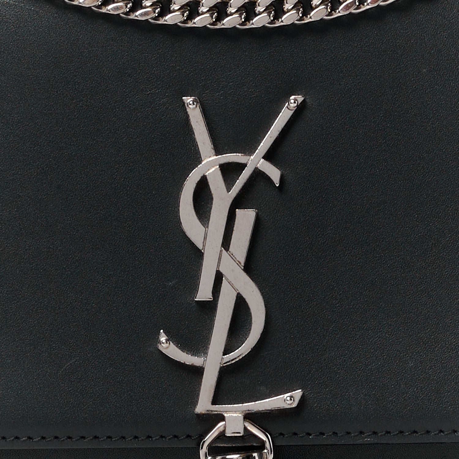Saint Laurent Smooth Calfskin Medium Classic Monogram Kate Tassel Satchel Black 9 of 12