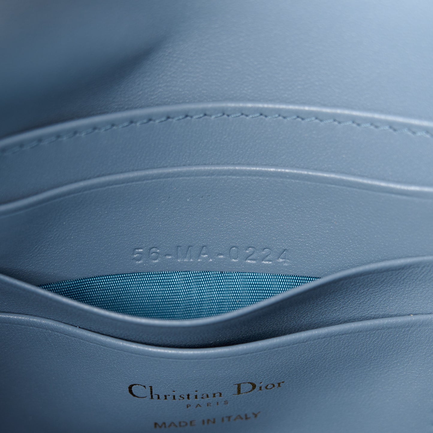 Raffia Cannage 30 Montaigne Dea Pouch Celestial Blue