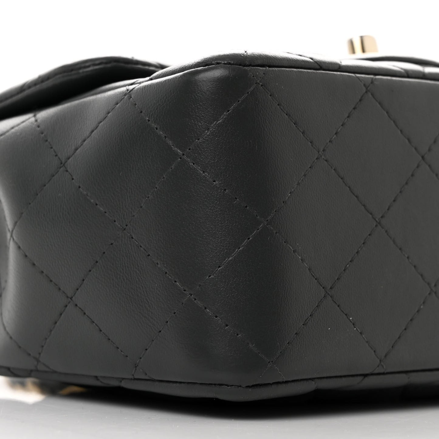 Lambskin Quilted Mini Square Flap Dark Grey