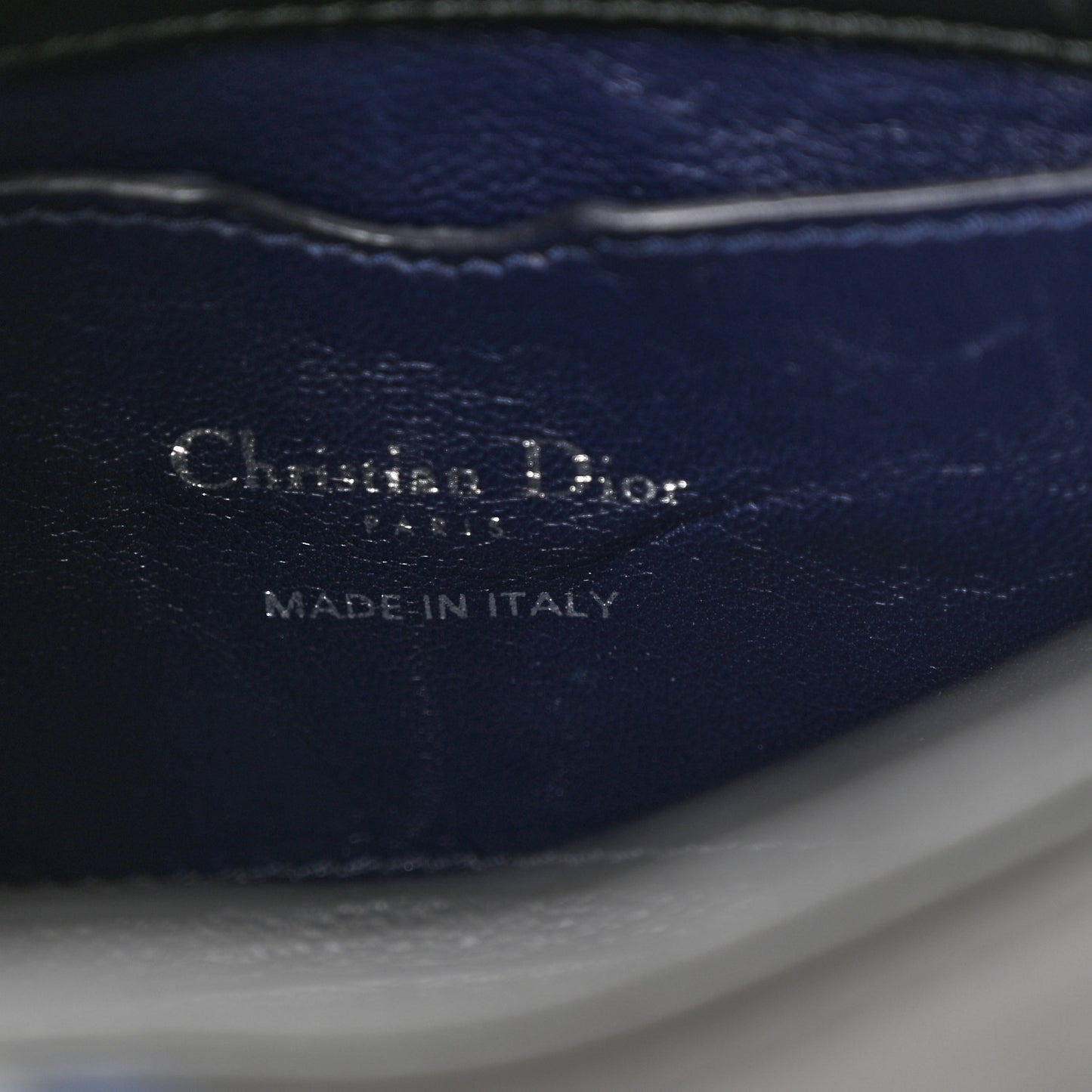 CHRISTIAN DIOR Smooth Calfskin Embroidered Micro Lady Dior Black