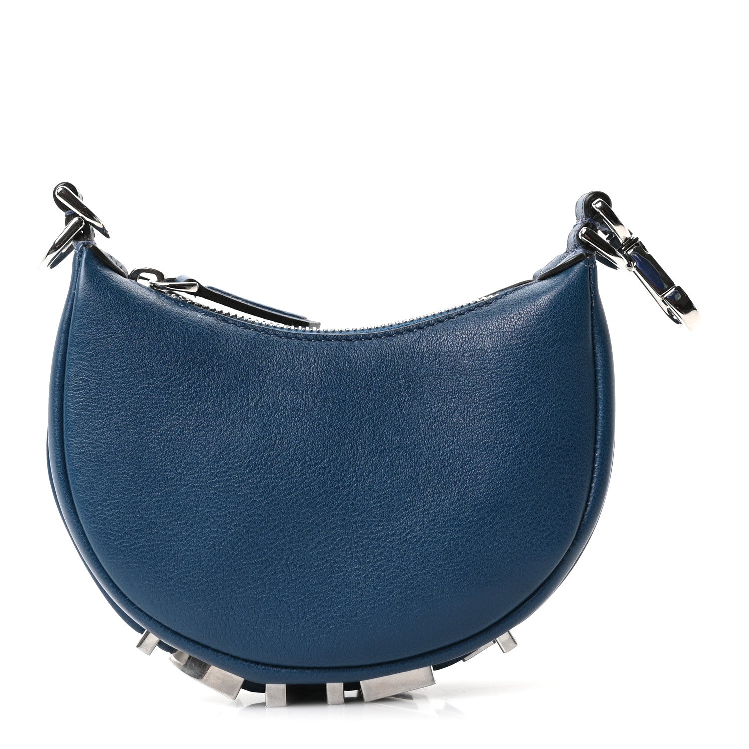 Fendi Vitello Grace Matte Nano Fendigraphy Hobo Charm Mirto