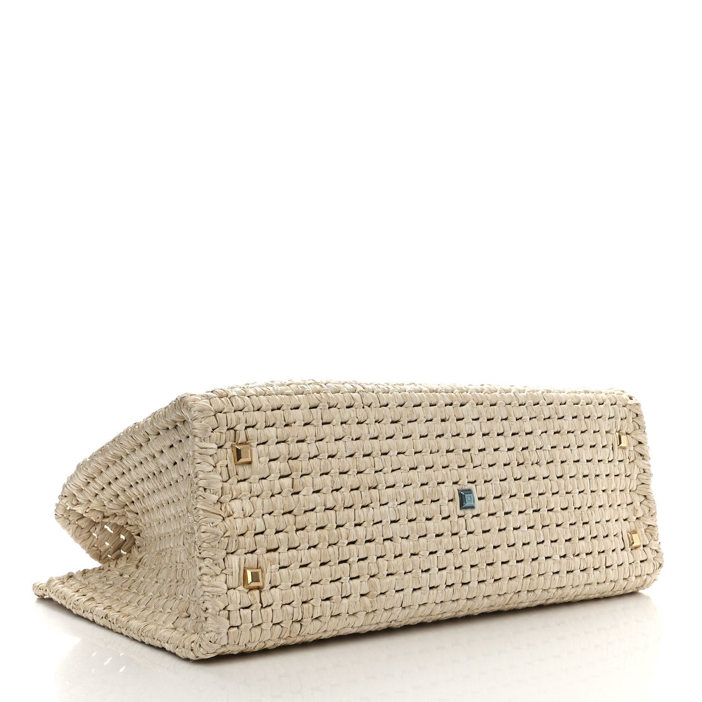 Raffia XL Studio Box Tote Natural