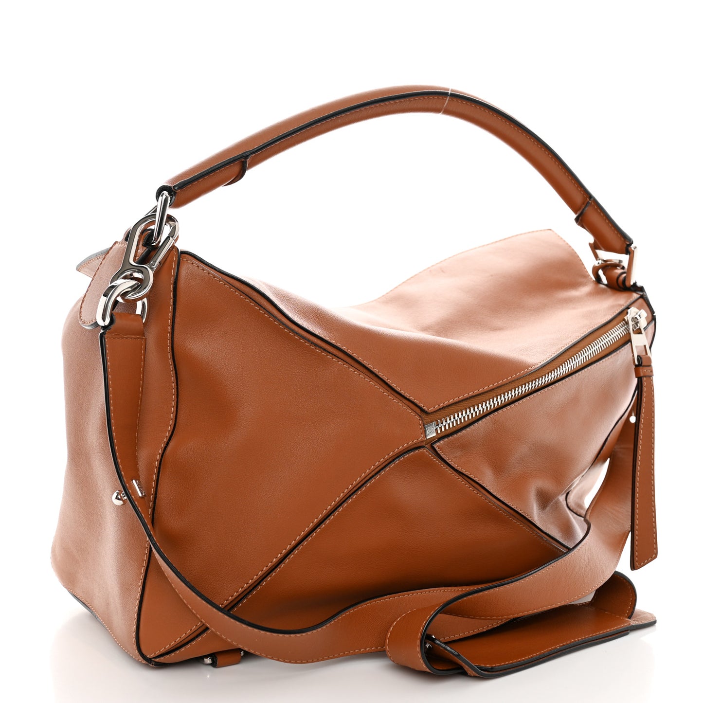 Calfskin Large Puzzle Bag Tan