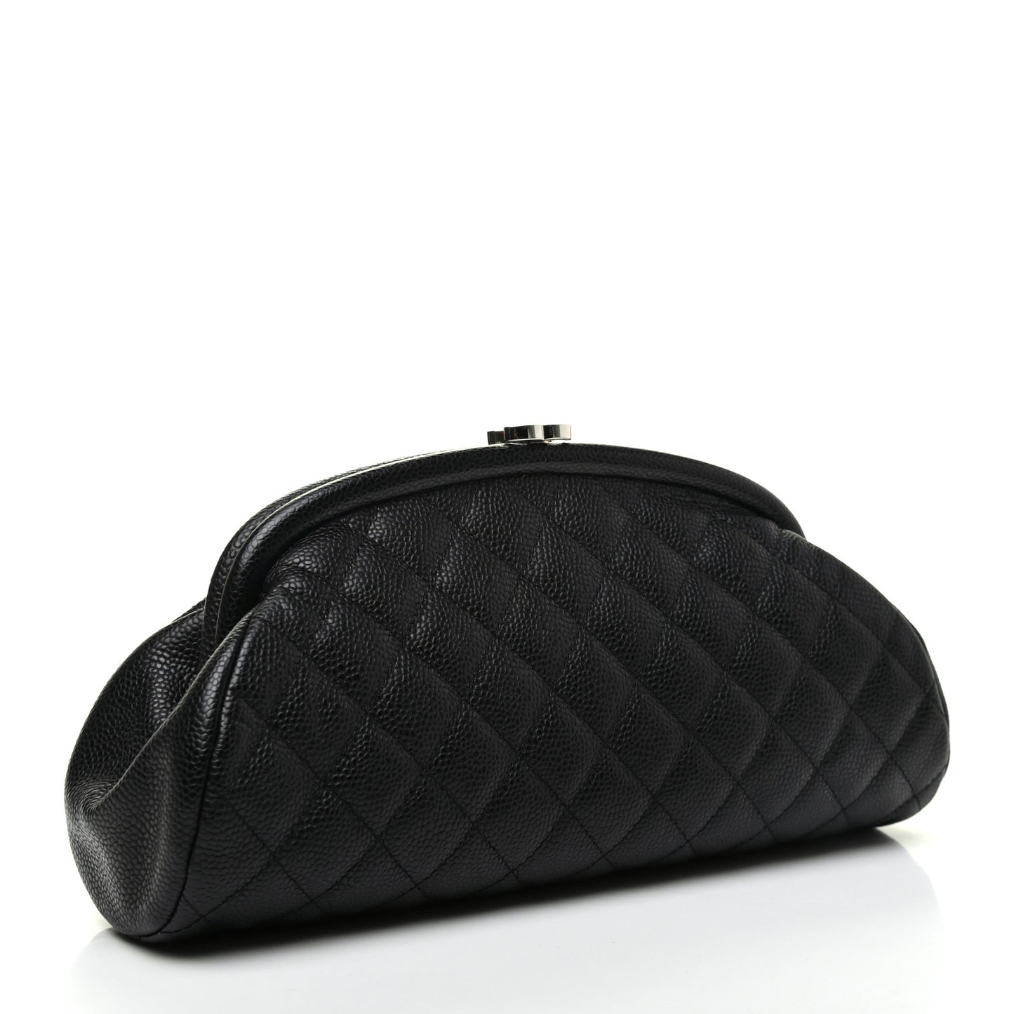 Caviar Quilted Timeless Clutch Black