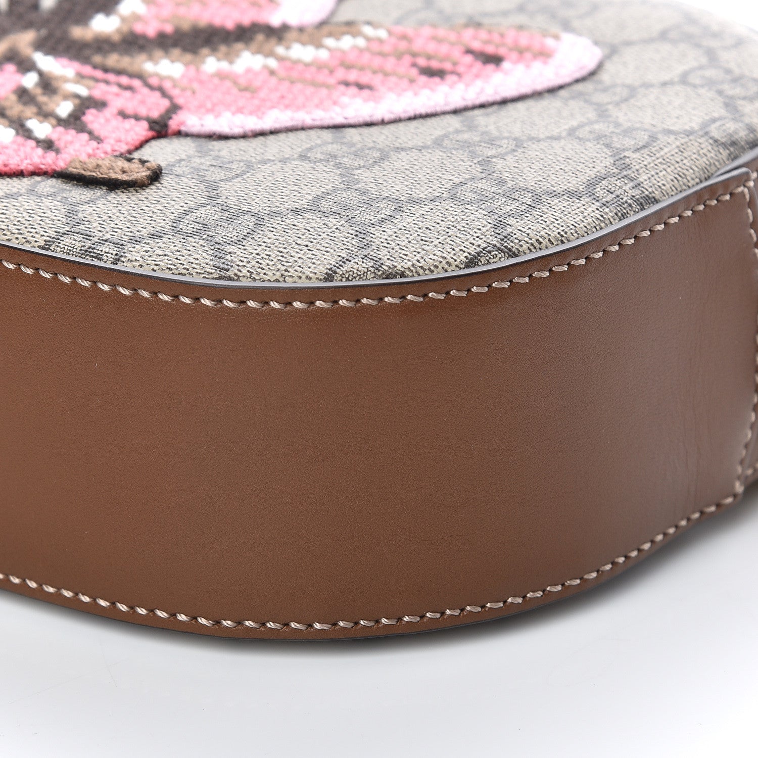 Gucci GG Supreme Monogram Butterfly Embroidered Mini Chain Shoulder Bag Beige Tuscany 6 of 9