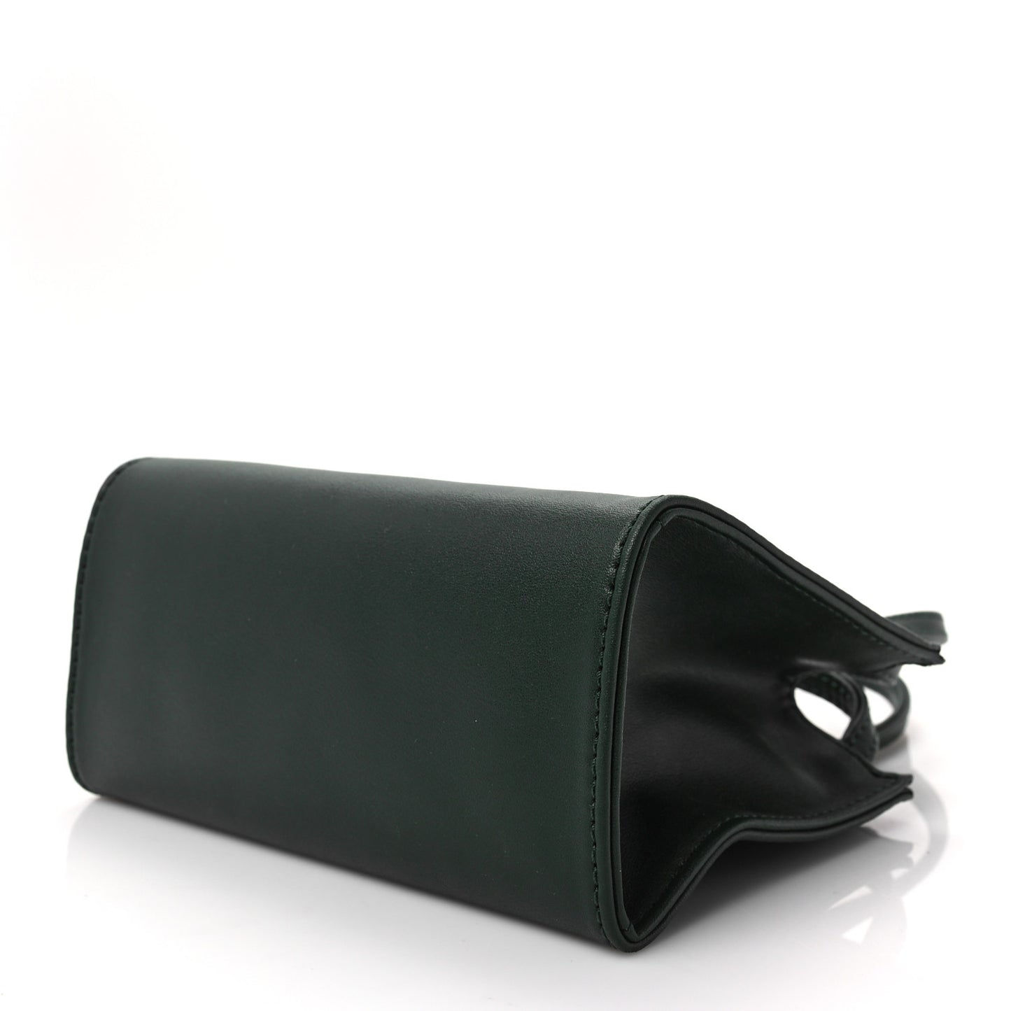 Vegan Leather Small Shopping Bag Dark Olive