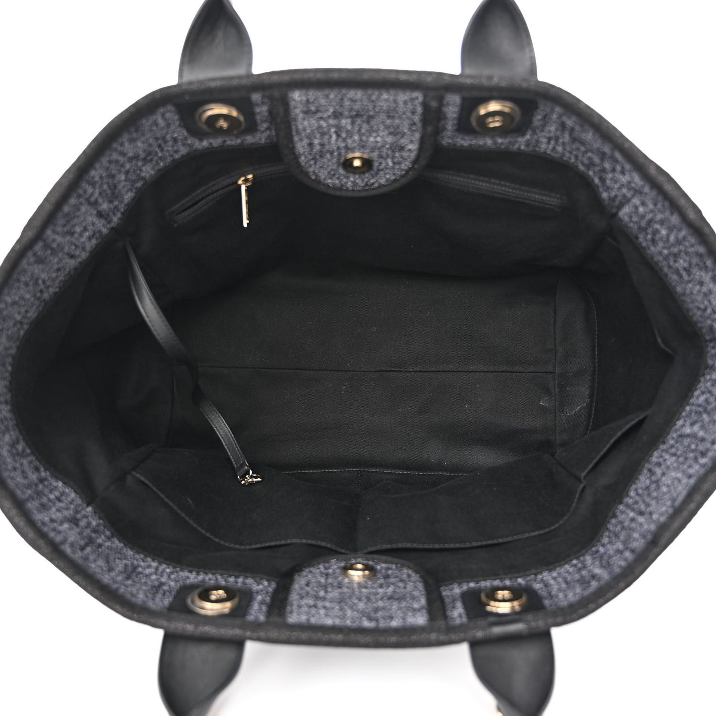 Lurex Boucle Medium Deauville Tote Black