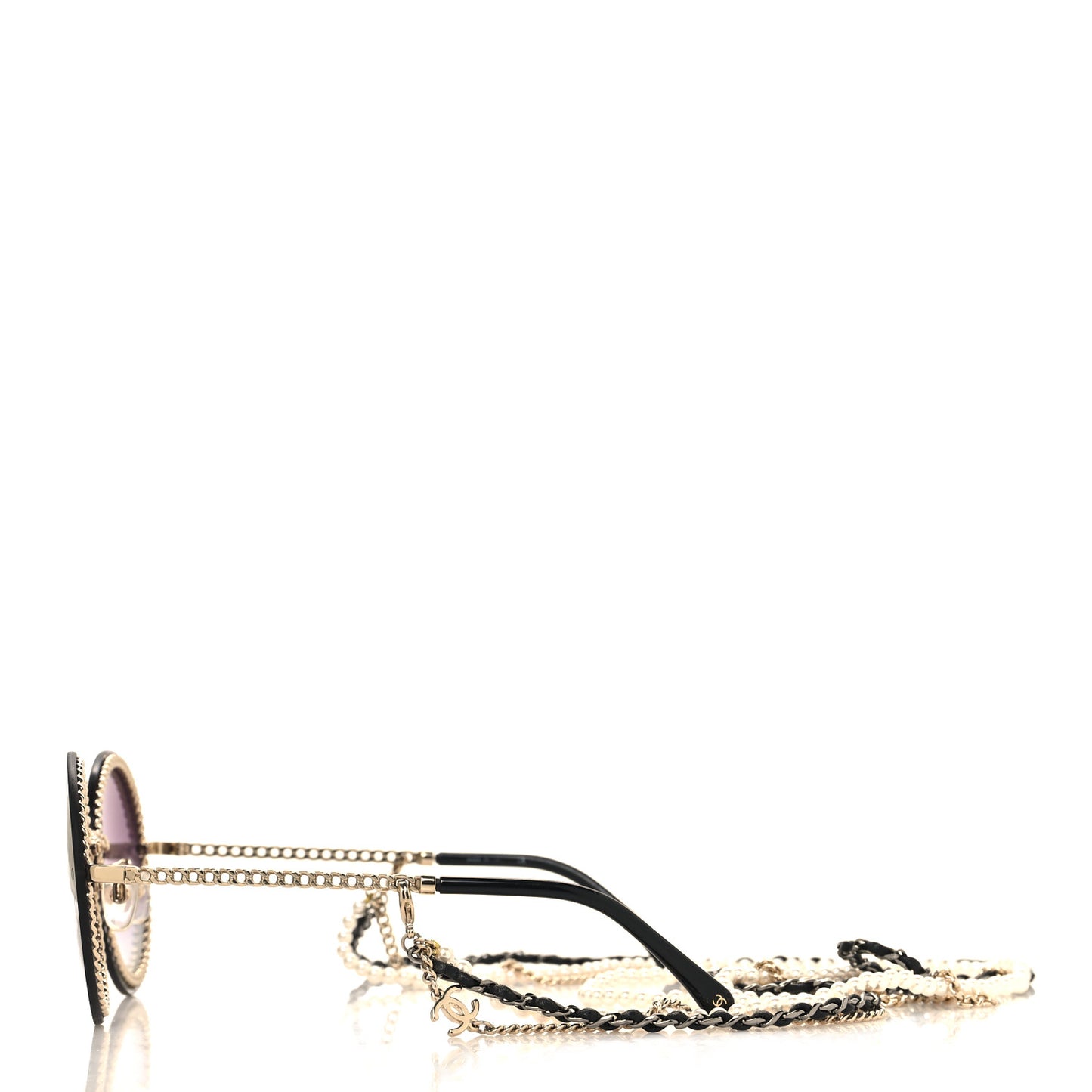 Round Chain Sunglasses 4245 Gold