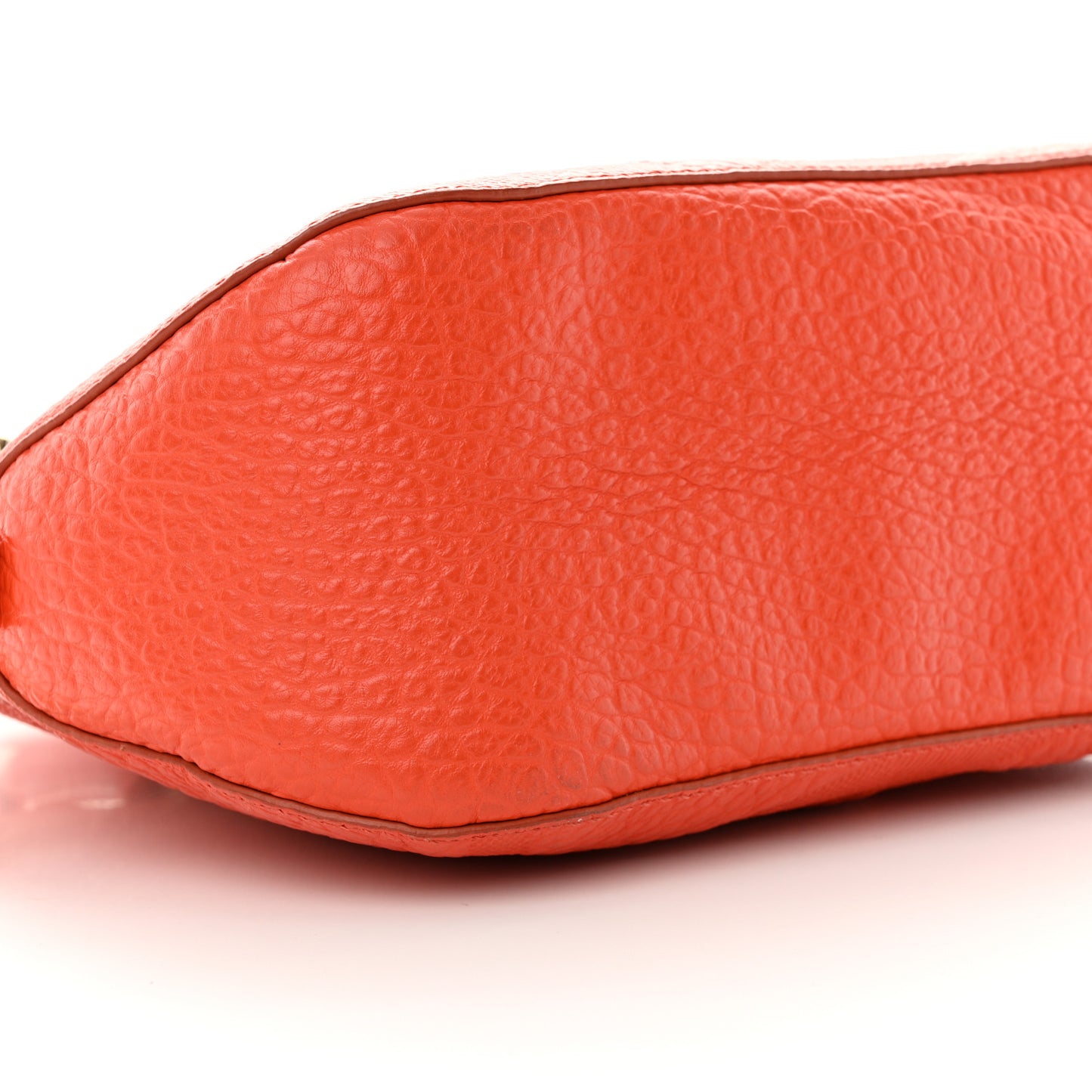 Heritage Grain Check Embossed Small Orchard Bowling Bag Orange