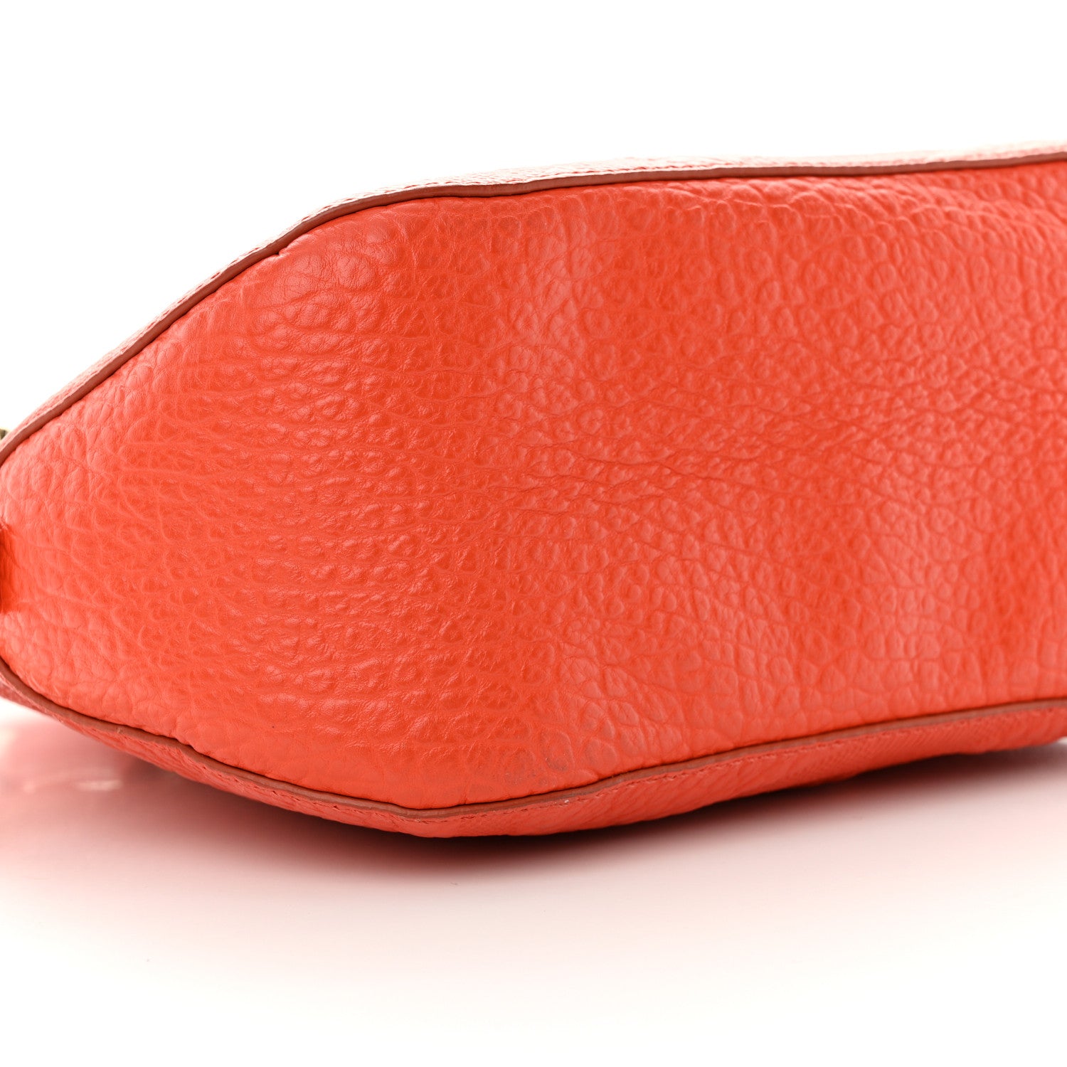 Burberry Heritage Grain Check Embossed Small Orchard Bowling Bag Orange 9 of 13