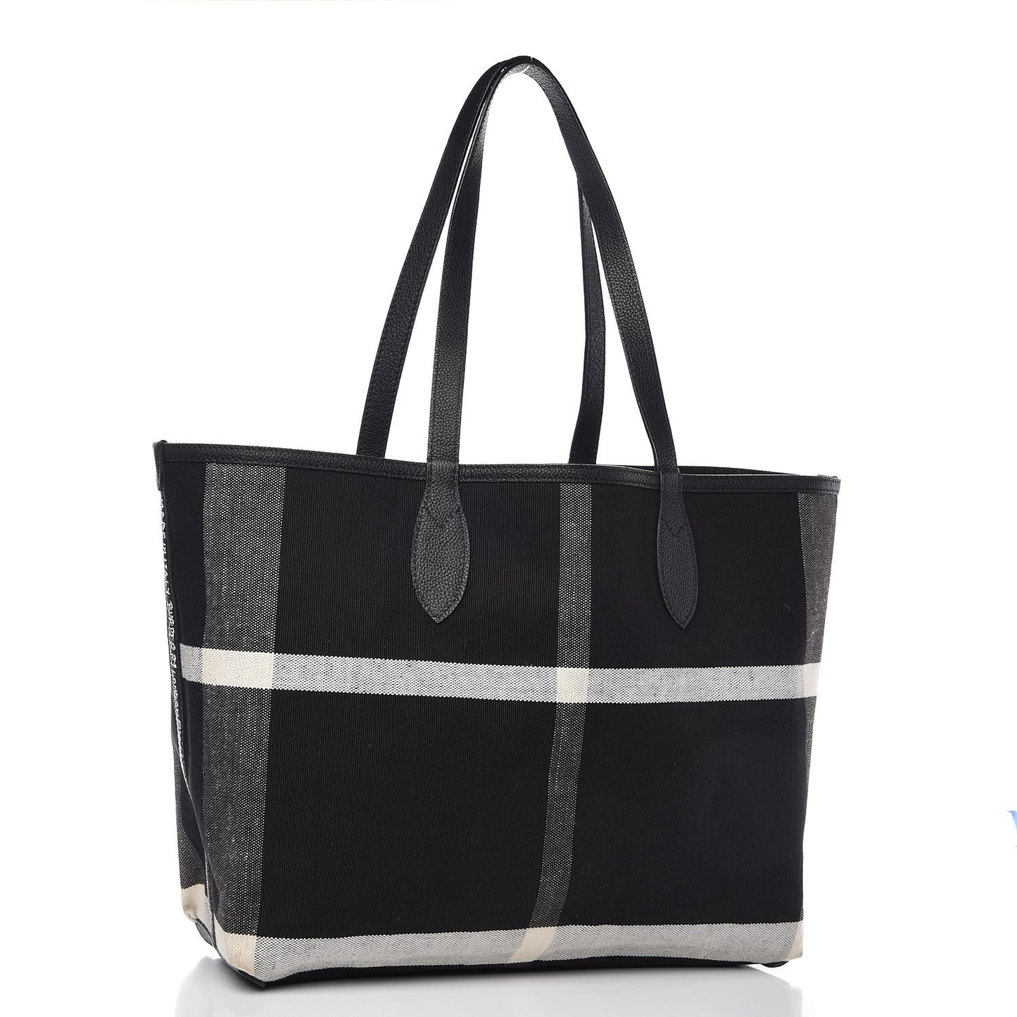 Coated Canvas Medium Reversible Doodle Tote Black