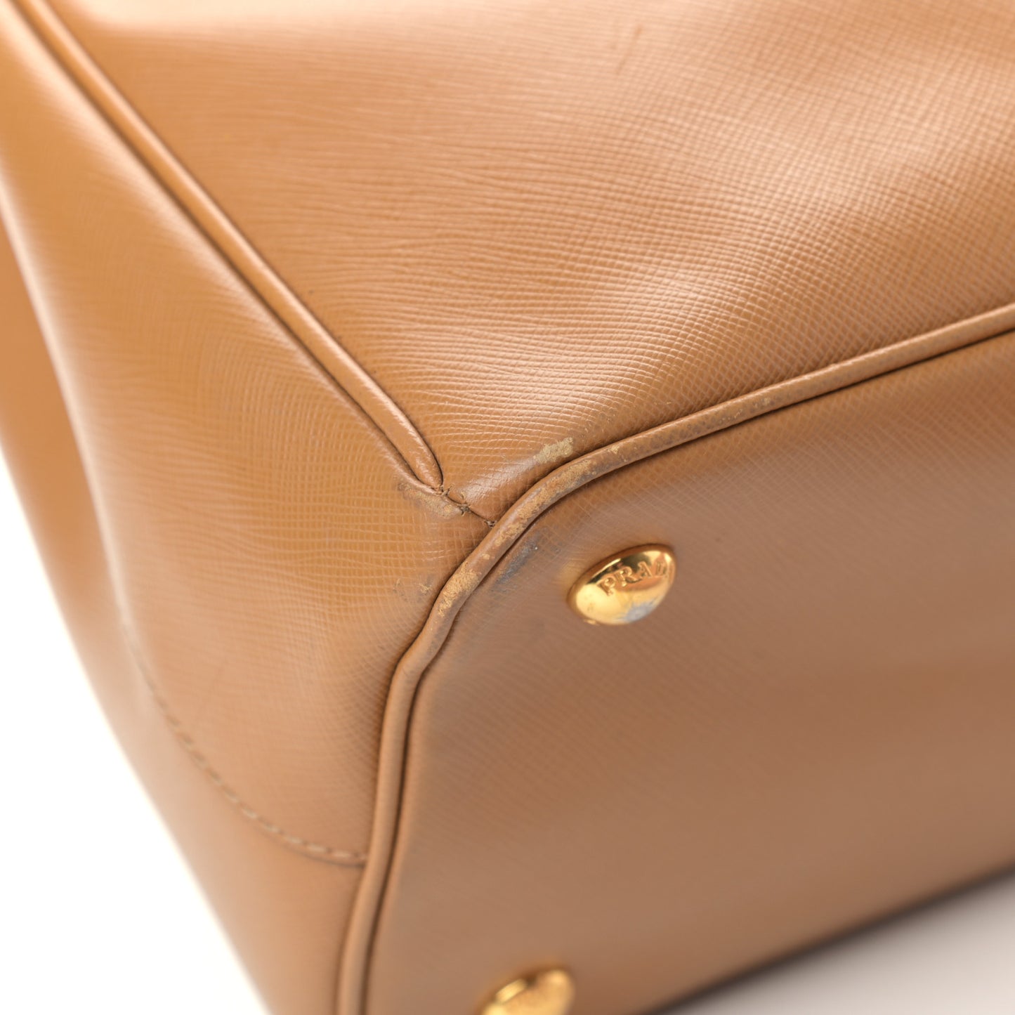 Saffiano Lux Small Tote Caramel