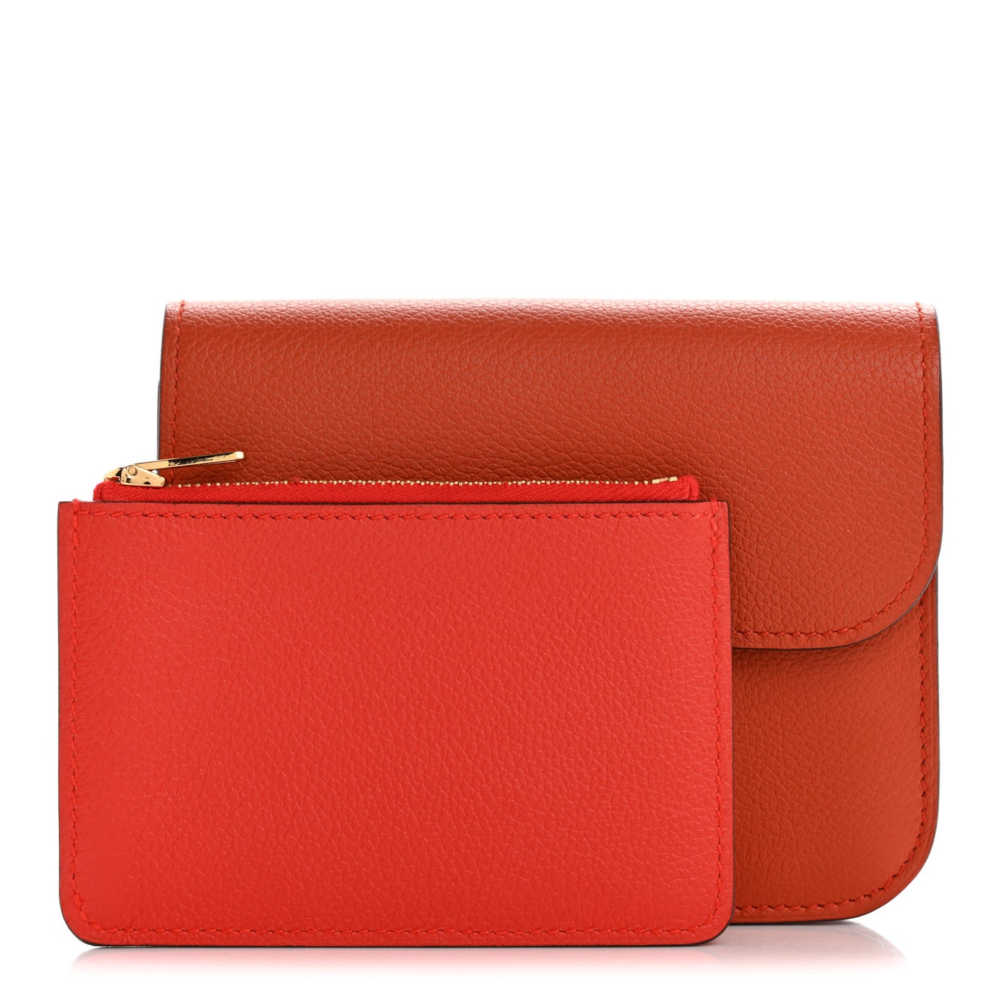 Evercolor Bi-Color Constance Slim Wallet Terre Battue Capucine