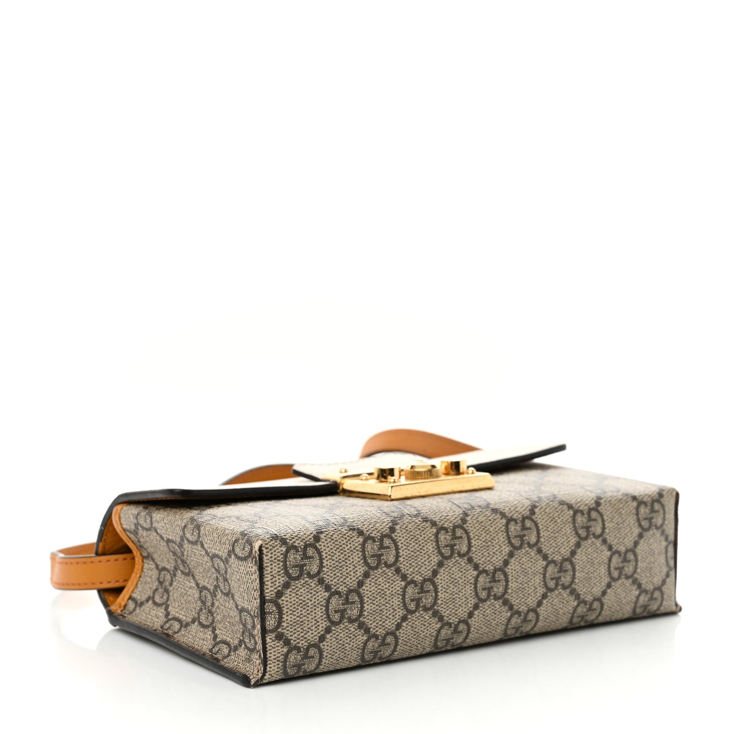 GG Supreme Monogram New Sakai Calfskin Mini Padlock Top Handle Shoulder Bag Beige Ebony Mystic White Sun Oil