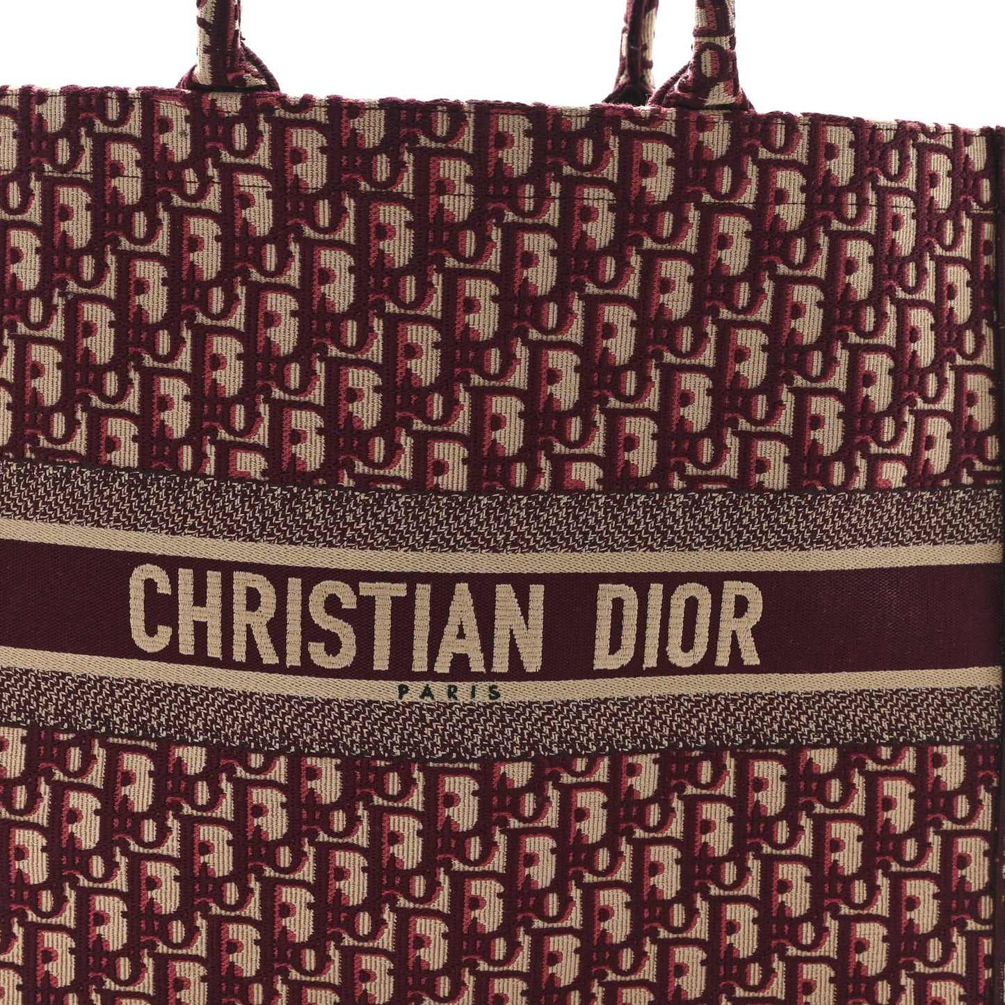 Oblique Large Book Tote Burgundy Multicolor
