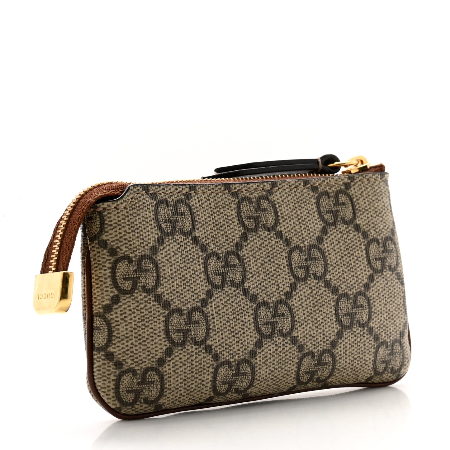 GG Supreme Monogram Key Case Brown