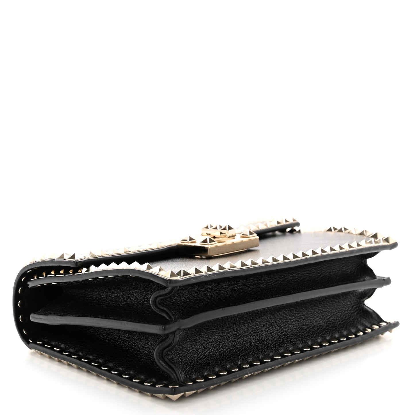 Vitello Rockstud No Limit Shoulder Bag Black