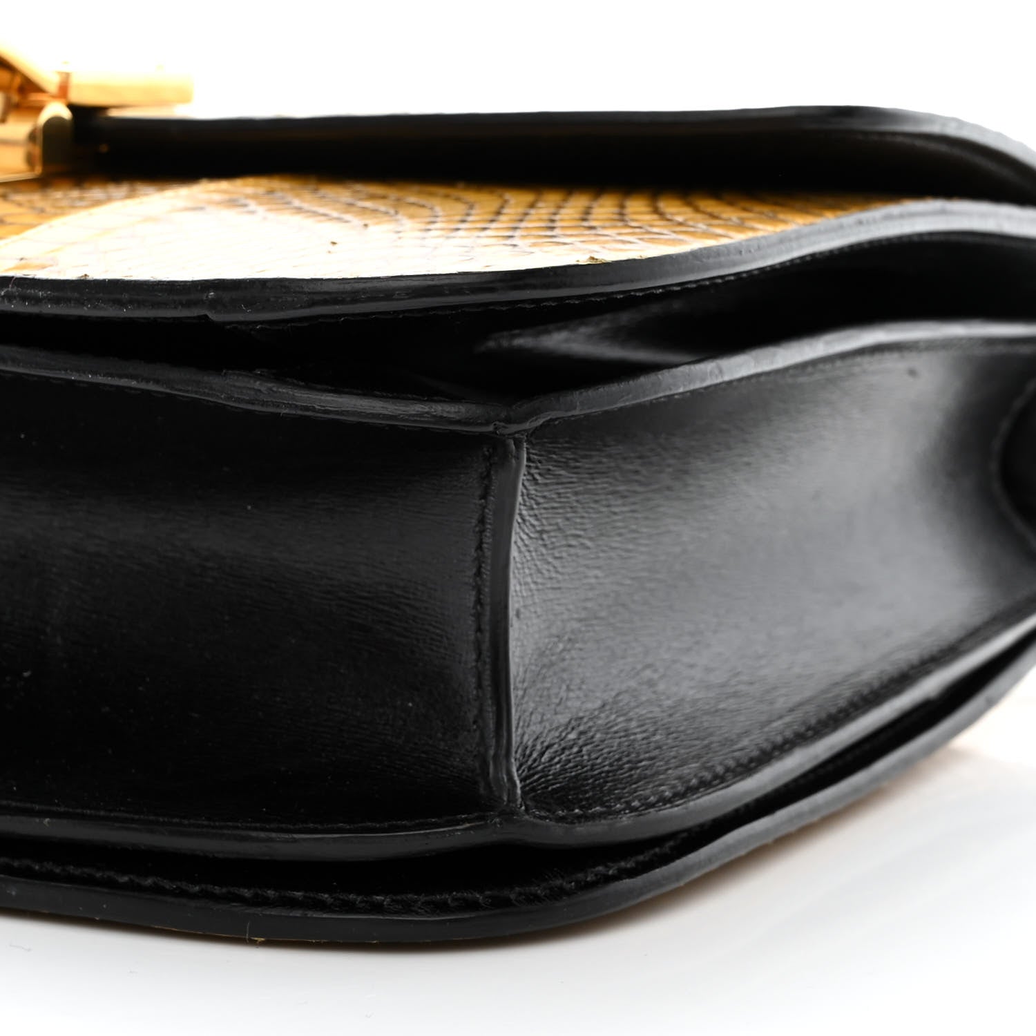 Celine Cobra Calfskin Medium Classic Box Flap Bag Yellow 9 of 12