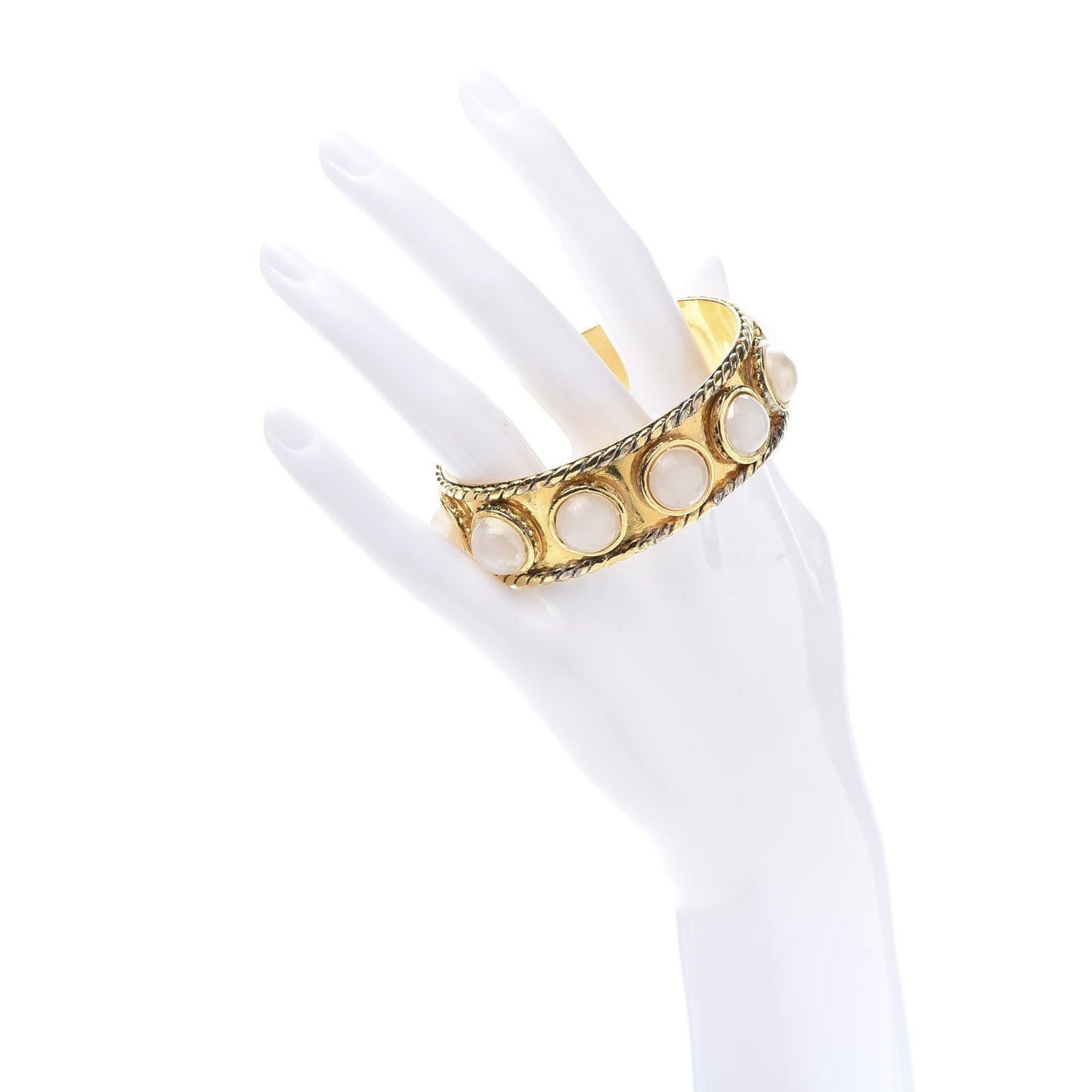 Pearl Braided Cuff Gold