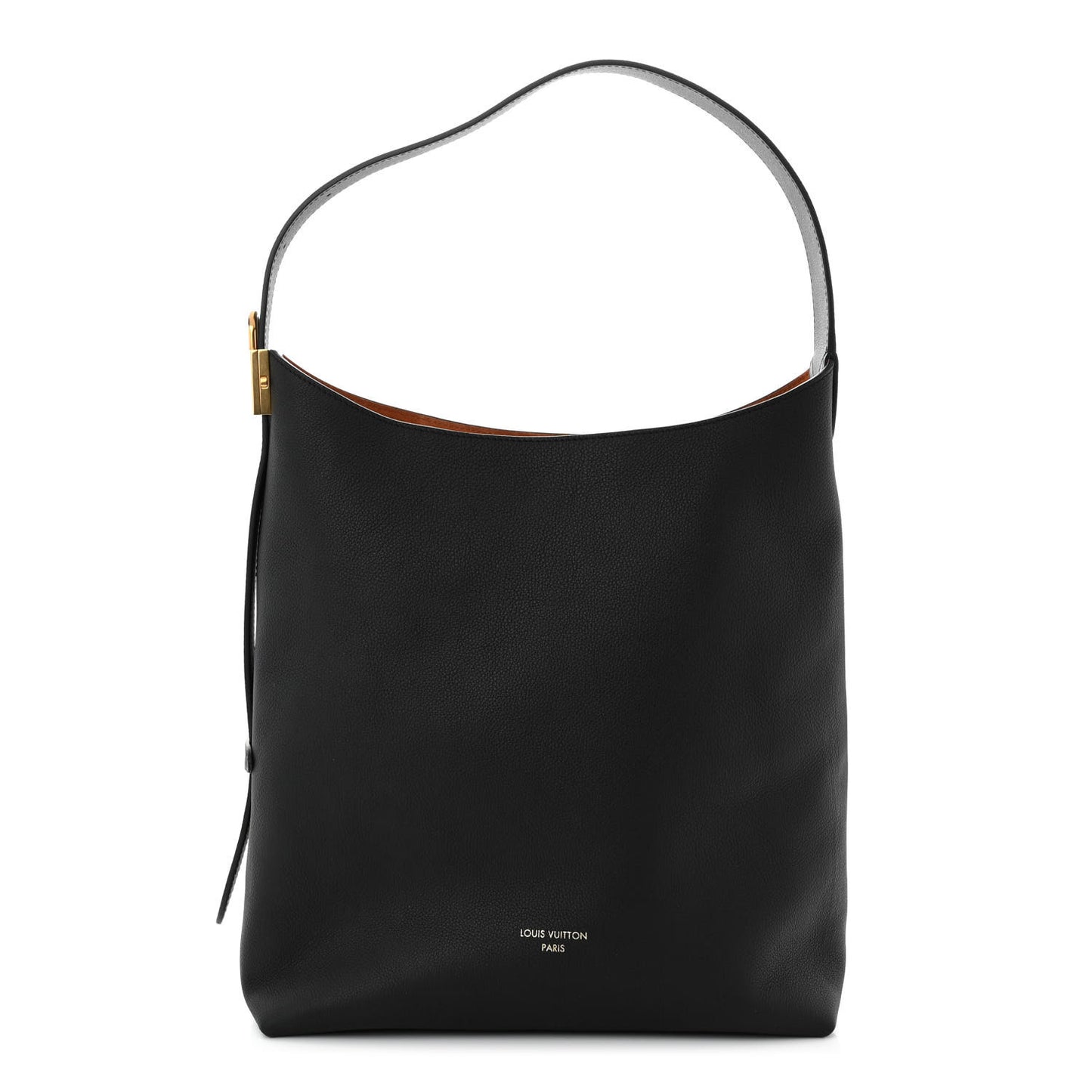 Grained Calfskin Low Key Hobo MM Black