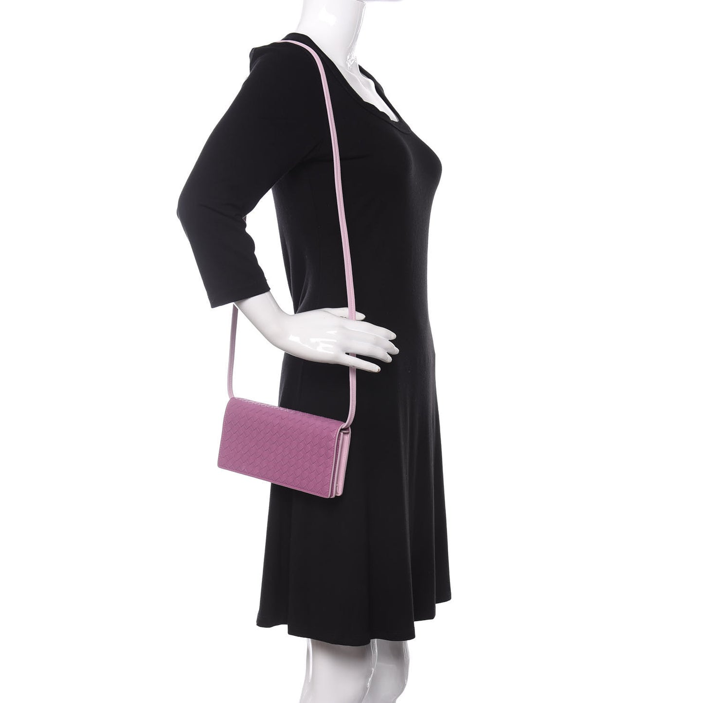 Nappa Intrecciato Continental Wallet With Strap Twilight