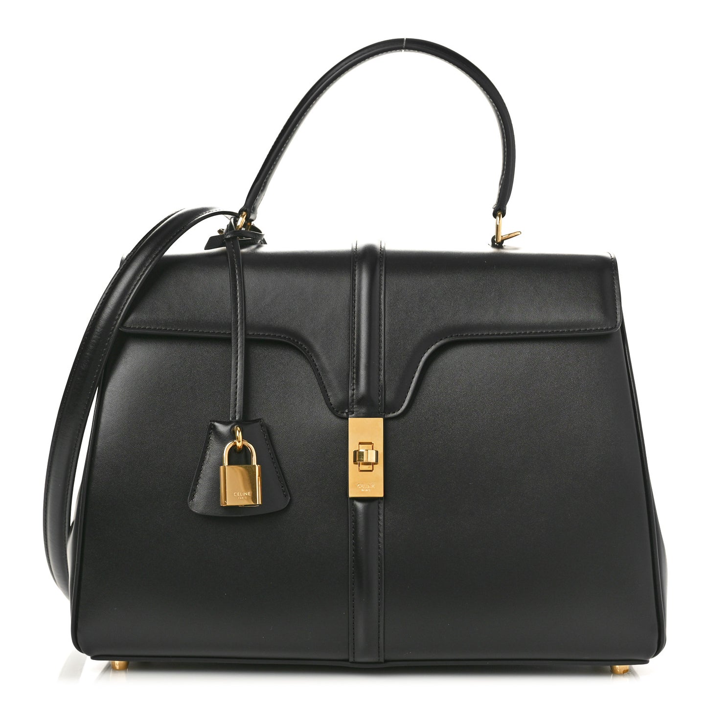 Calfskin Classique 16 Top Handle Bag Black
