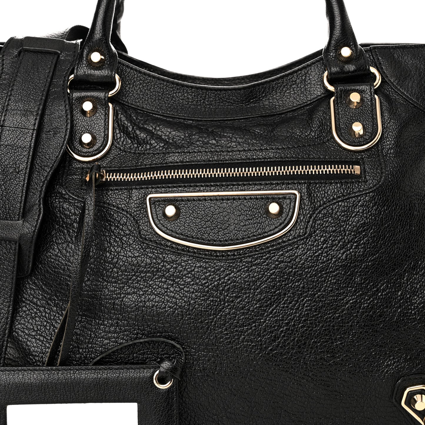 Chevre Gold Metallic Edge Hardware Velo Black
