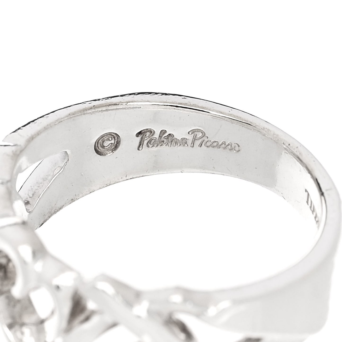 Sterling Silver Paloma Picasso Loving Heart Band Ring 50 5.5