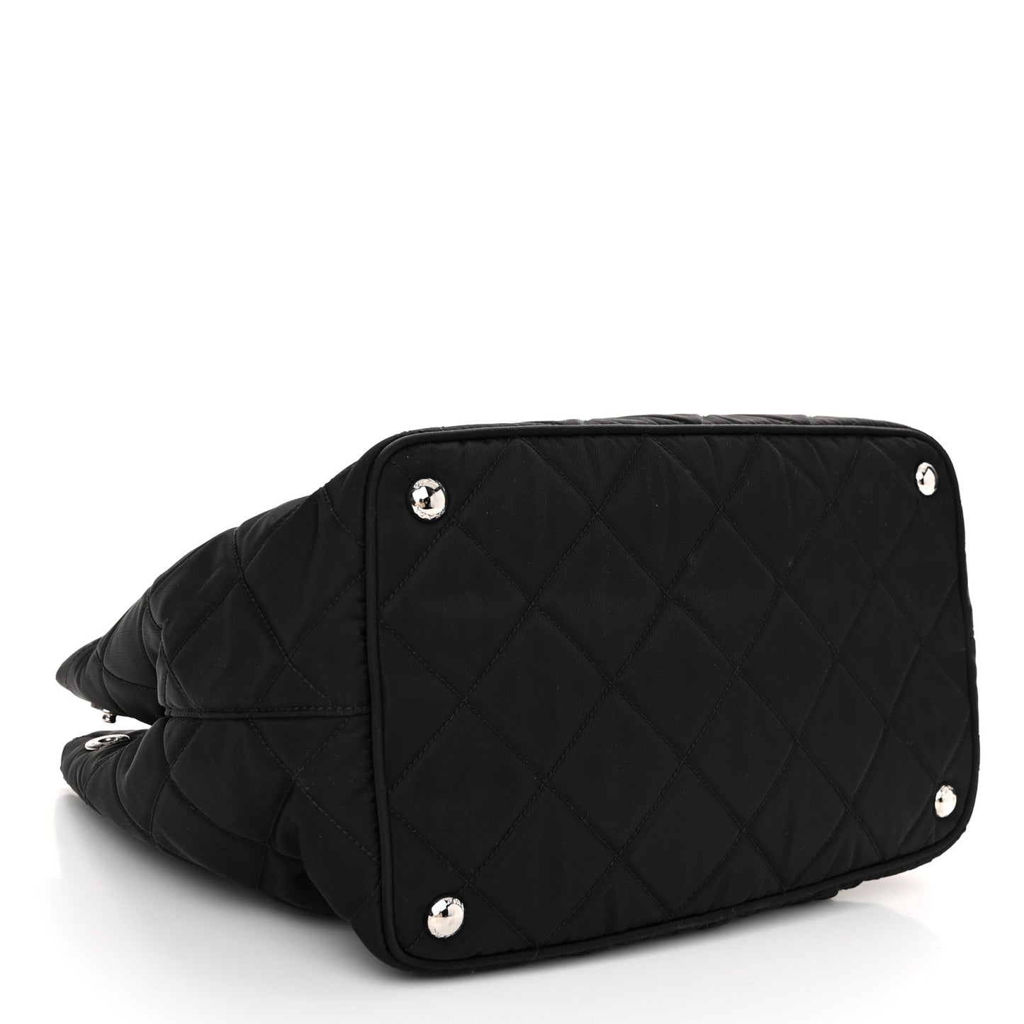 Nylon Tessuto Impuntu Quilted Tote Black