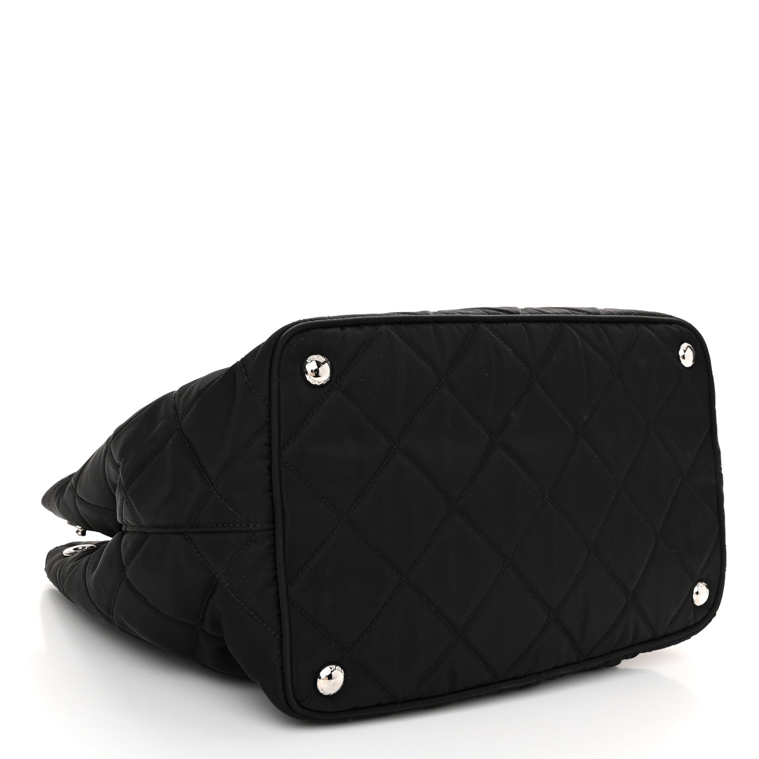 Prada Nylon Tessuto Impuntu Quilted Tote Black 4 of 10