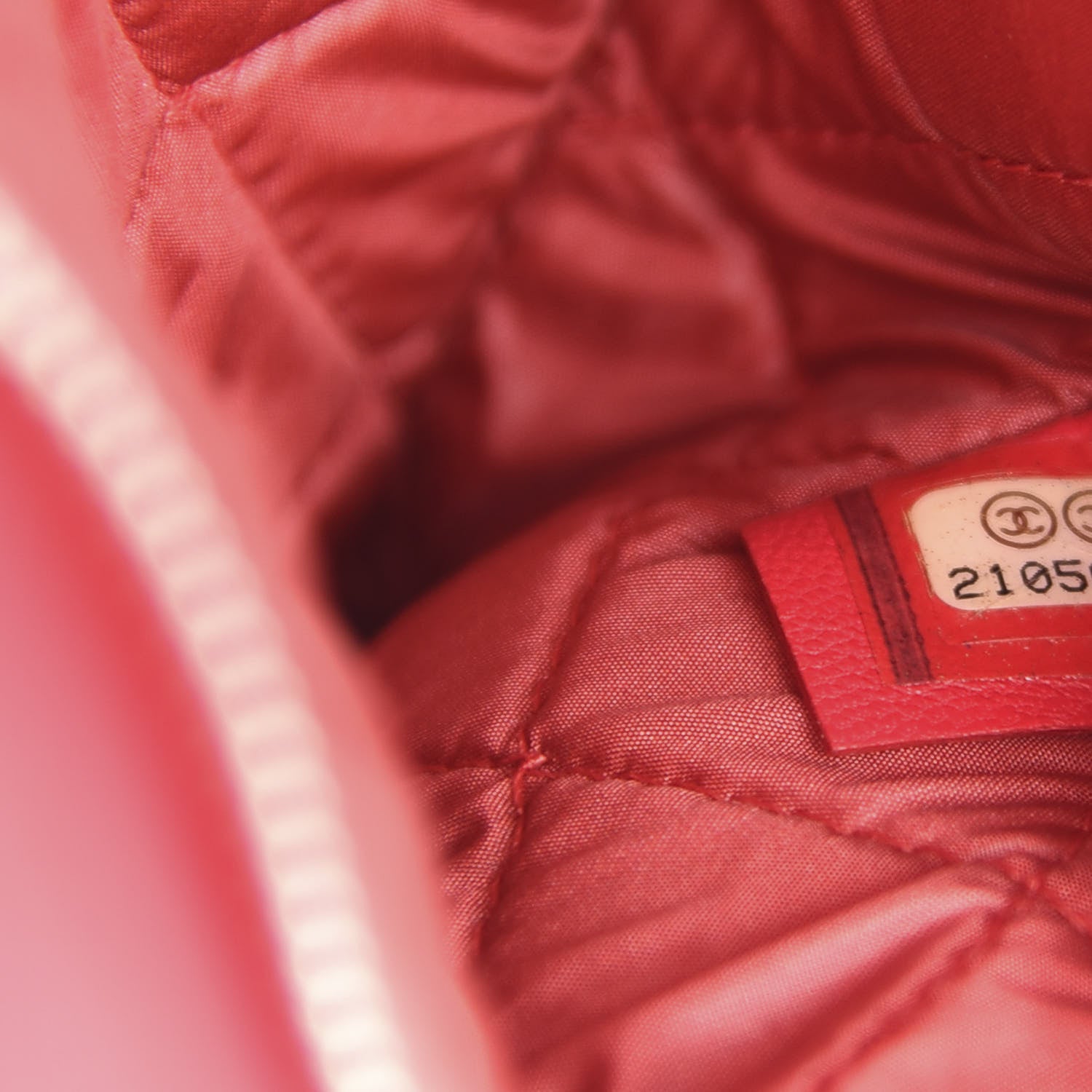 Chanel Lambskin Quilted CC Beauty Clutch Red 9 of 11